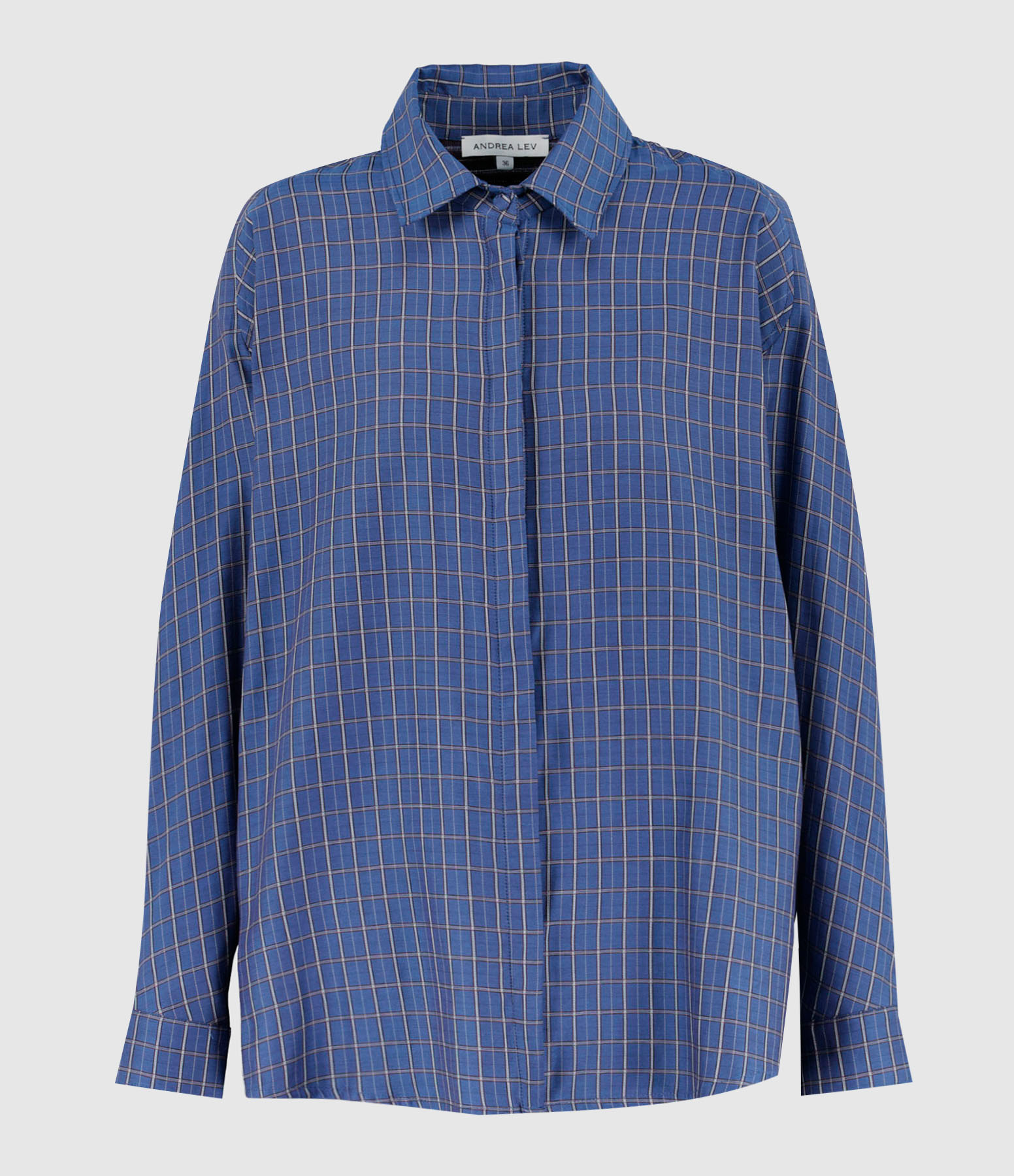Chemise Boyfriend Carreaux Bleu