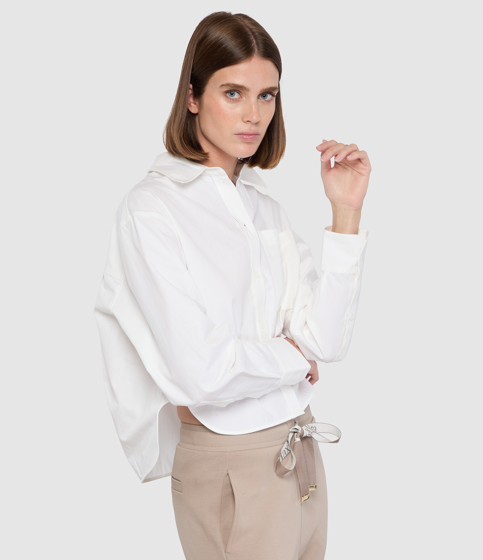 Chemise Scott Cropped White
