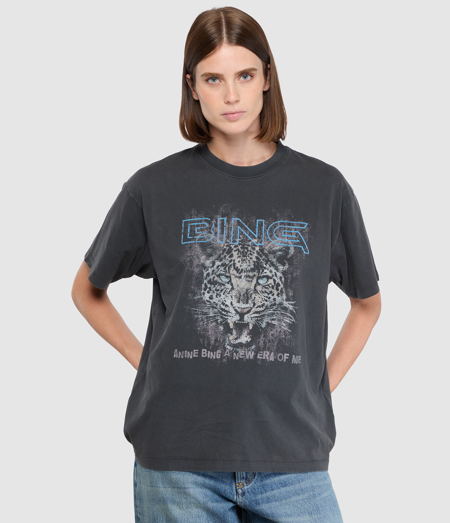 Tee Shirt Cade Leo Muse Washed Black