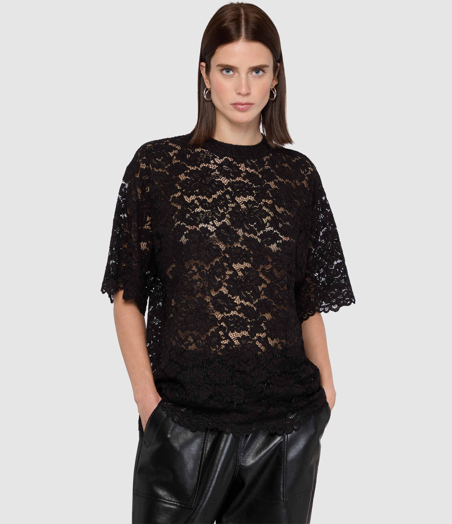 Top Zeina Black Lace