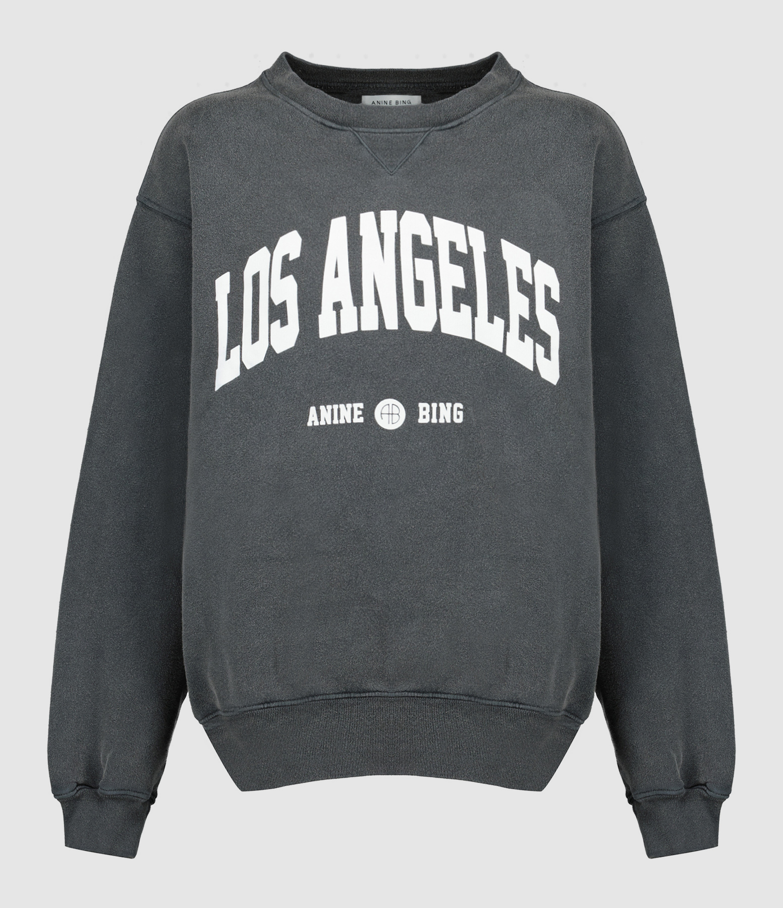 Sweatshirt Ramona LA Coton Organique Noir Délavé