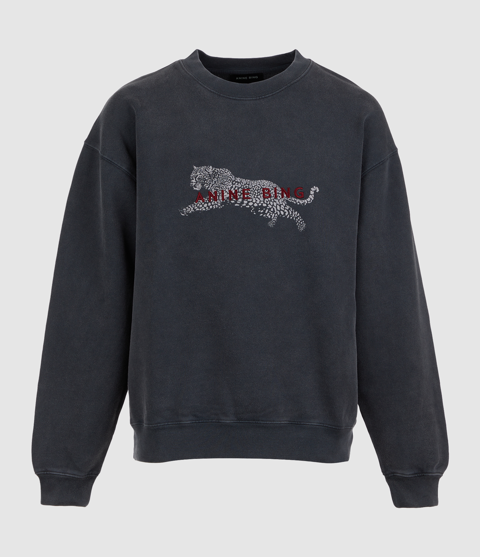 Sweatshirt Leopard Spencer Washed Black