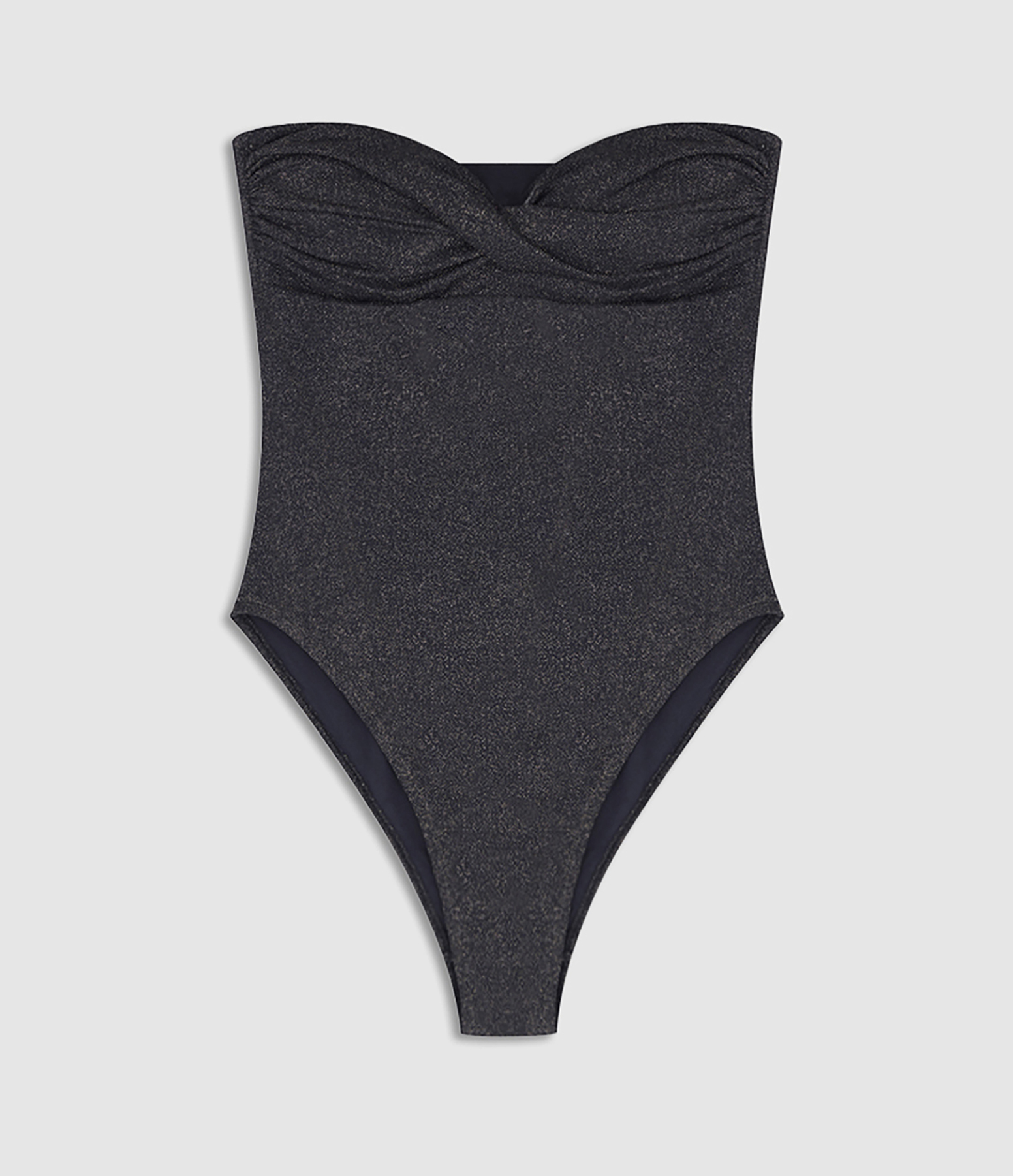 Maillot Une Pièce Anne Twist Lurex Noir, Collaboration Jeanne Vouland x Beliza