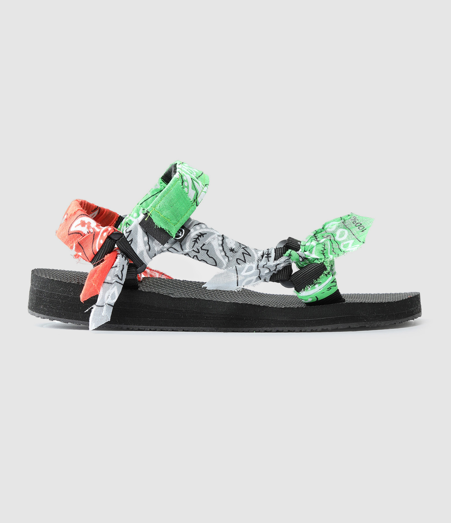 Sandales Trekky Bandana Vert Orange Blanc