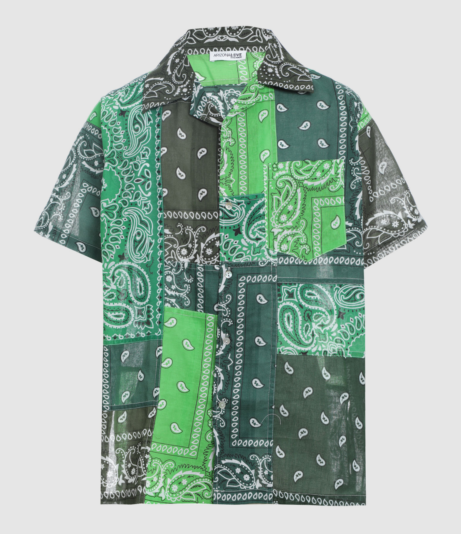 Chemise Bowling Bandana Mix Vert