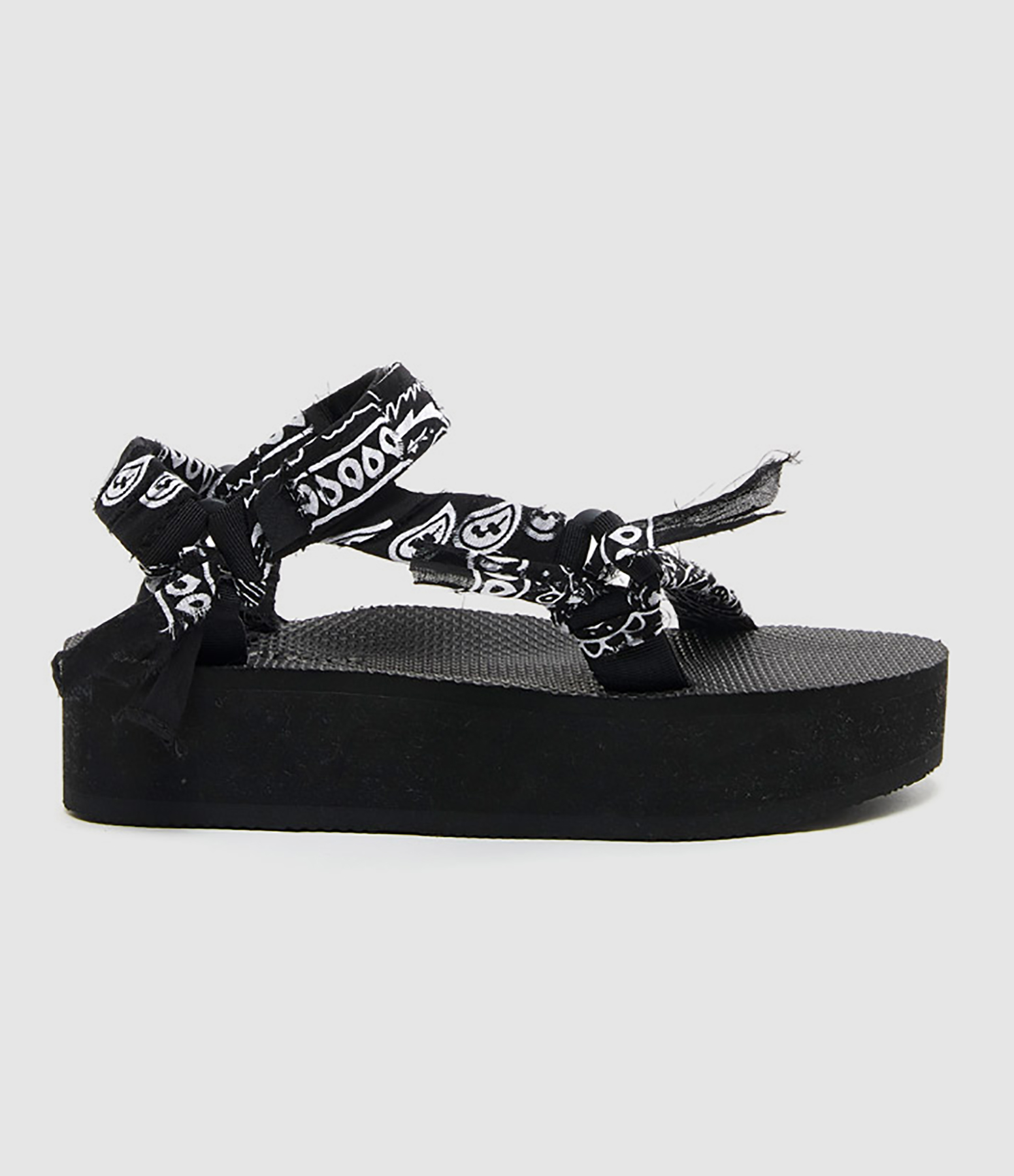 Sandales Trekky Plateforme Bandana Noir