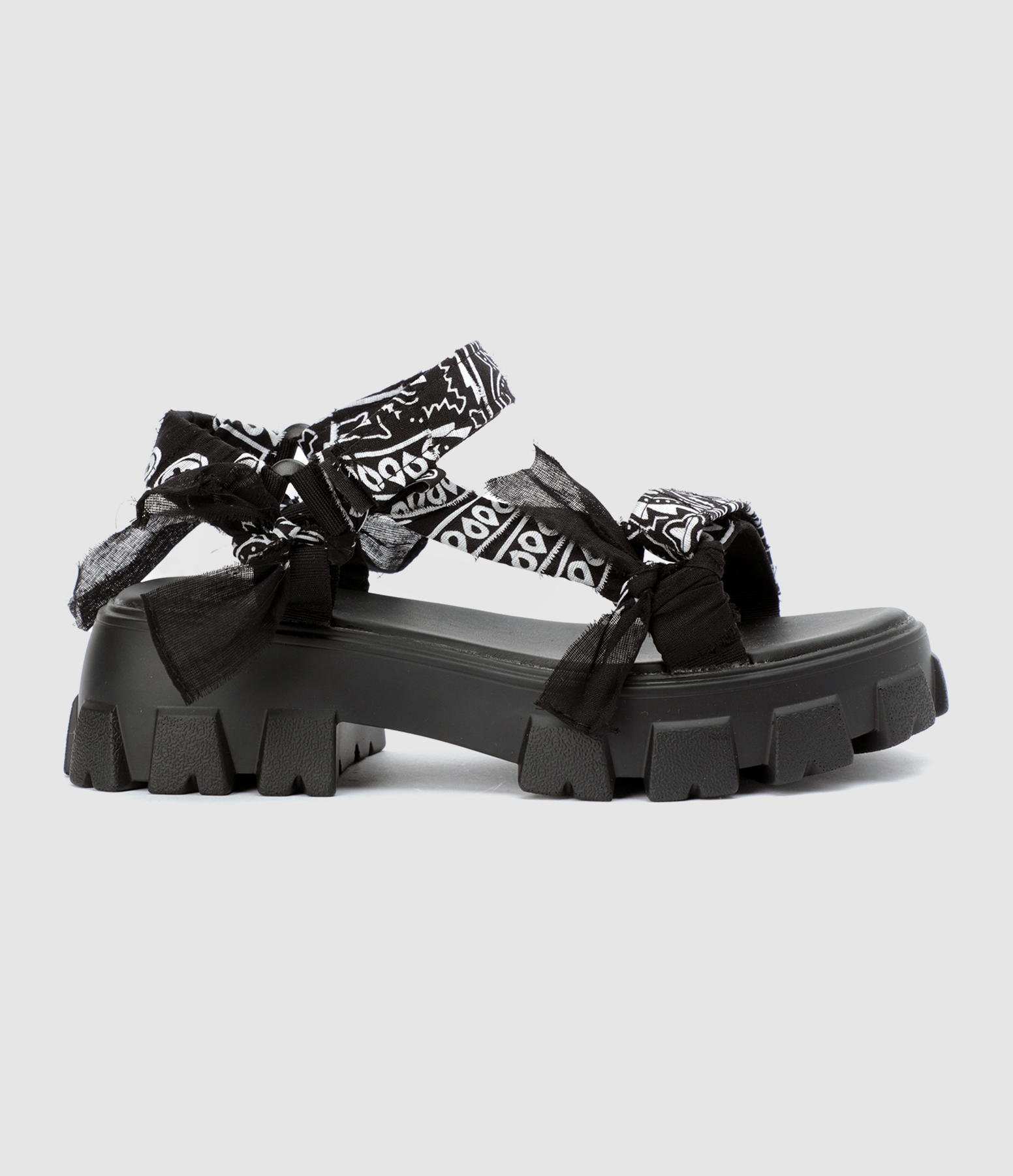 Sandales Trekky Sporty Bandana Noir