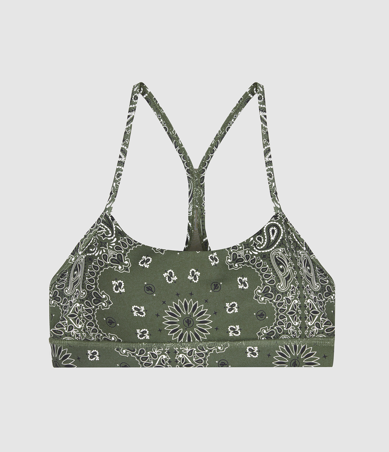 Top Yoga Brassière Kaki Bandana