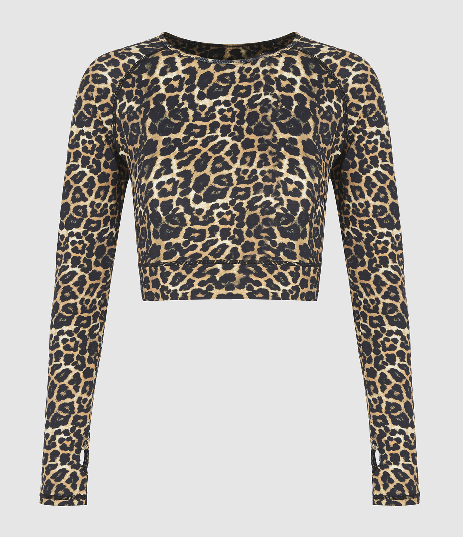 Tee-Shirt Yoga Long Sleeve Leopard