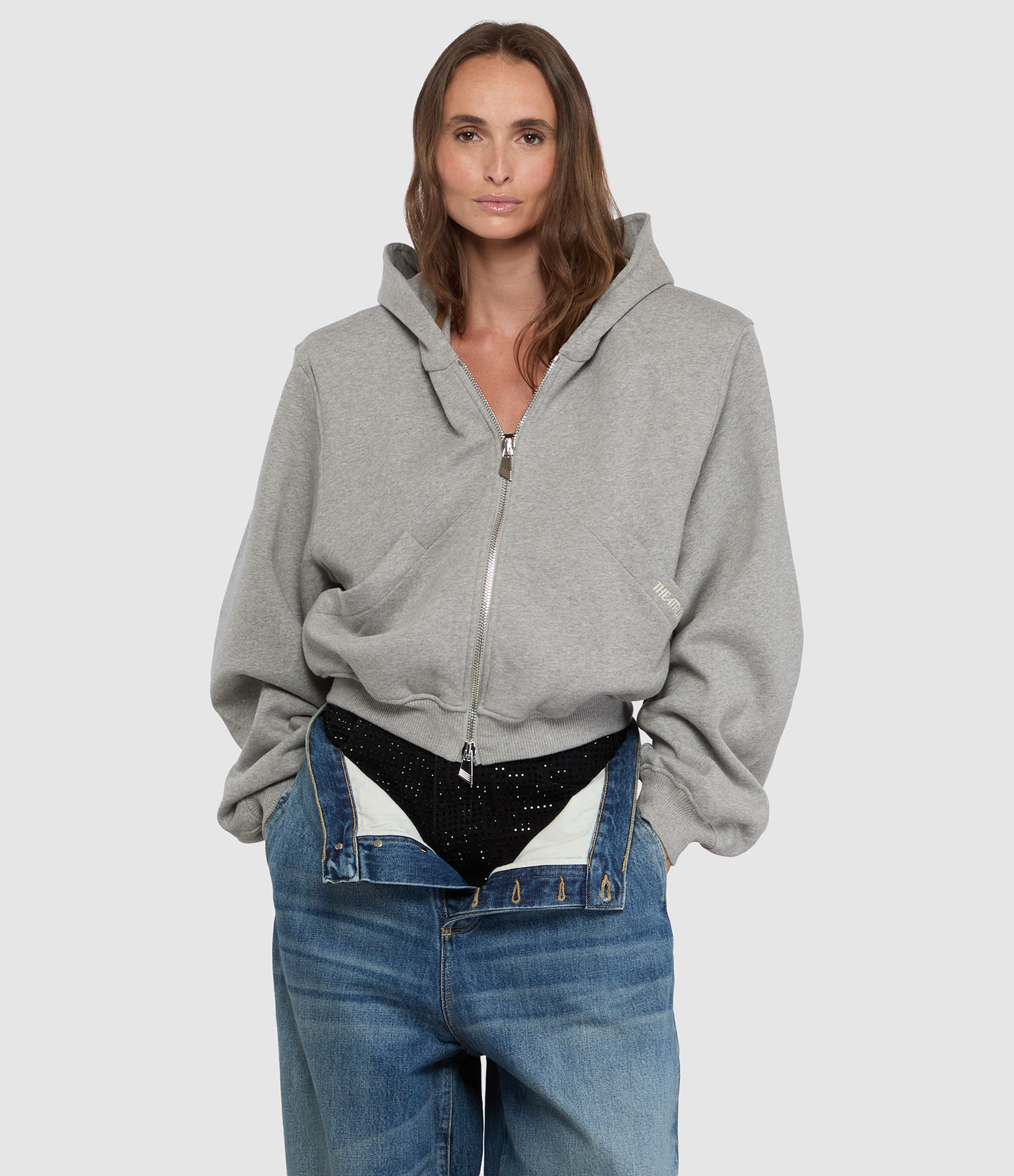 Sweatshirt Melange Grey