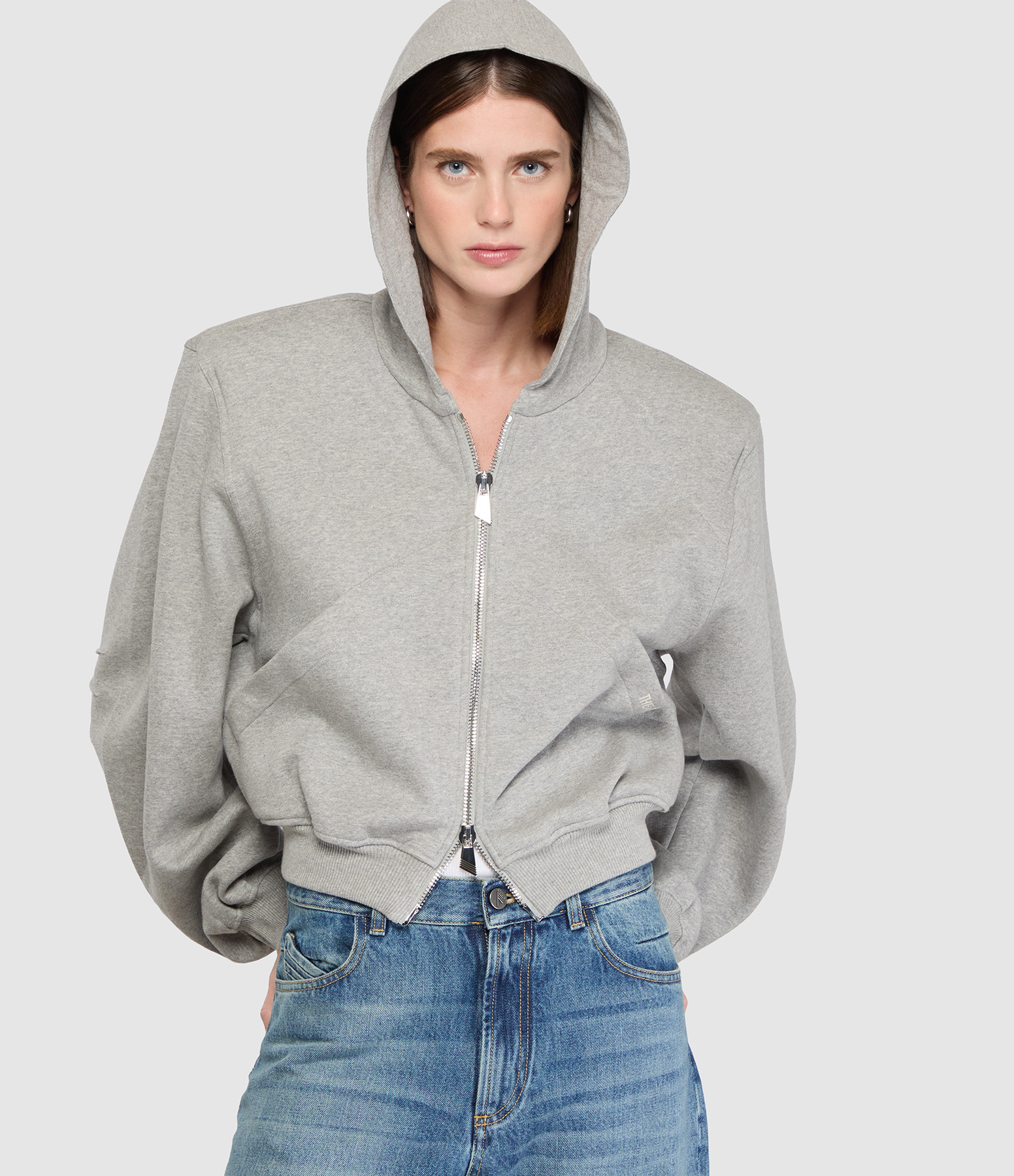 Sweatshirt Melange Grey