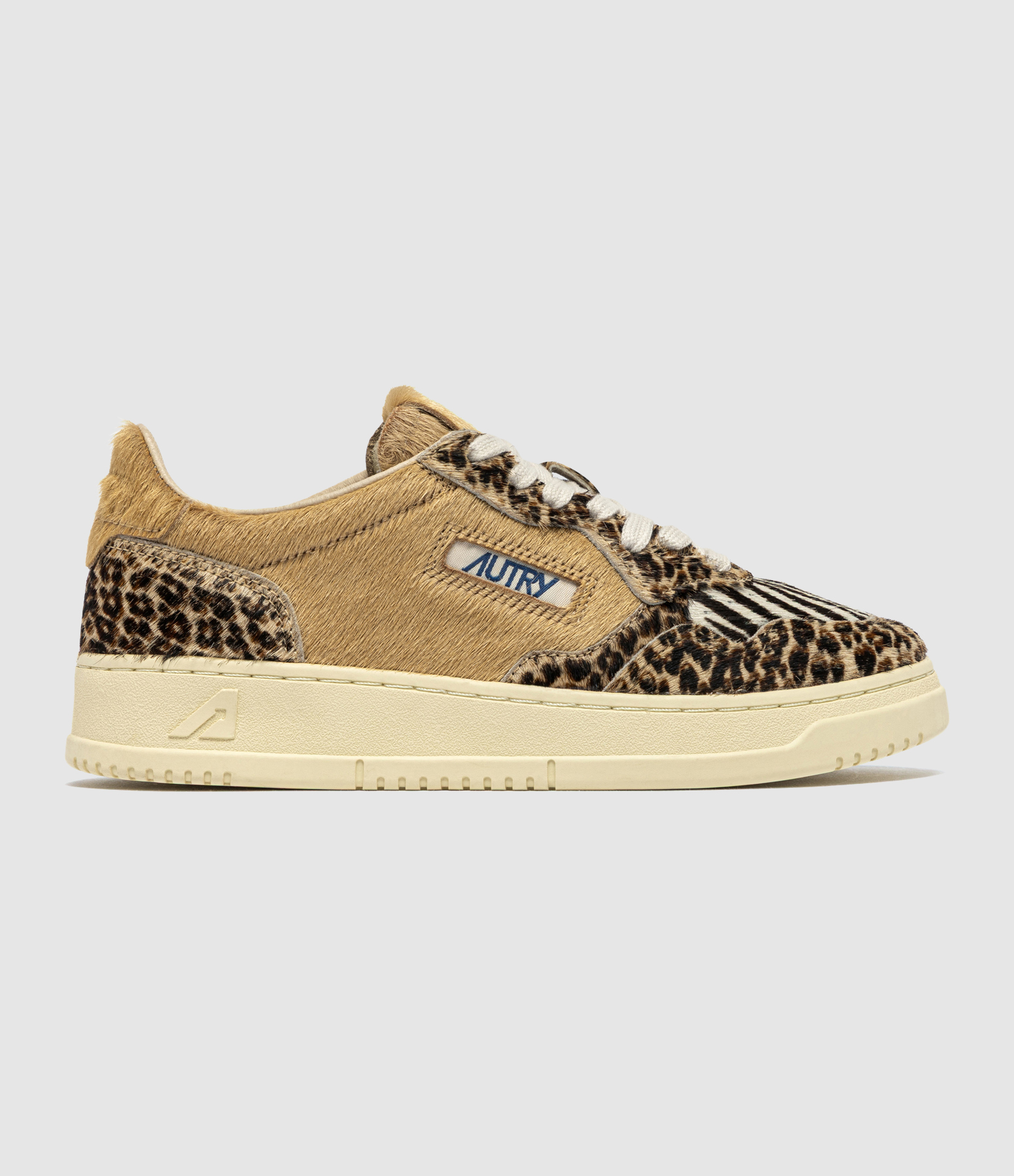 Baskets Medalist Low Pony Safari Leo Zebra Ivory