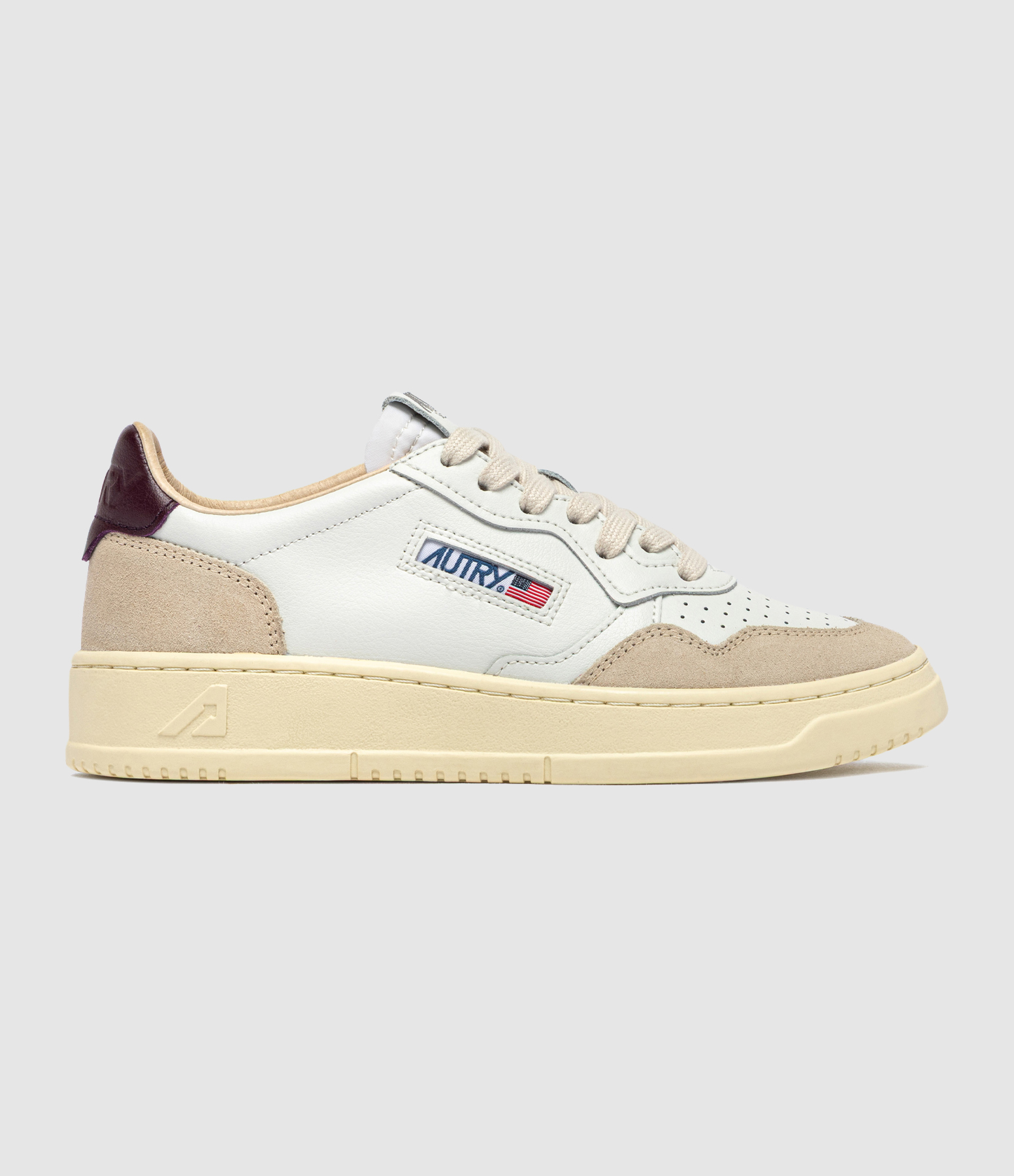 Baskets Medalist Low Leat Suede White Fig
