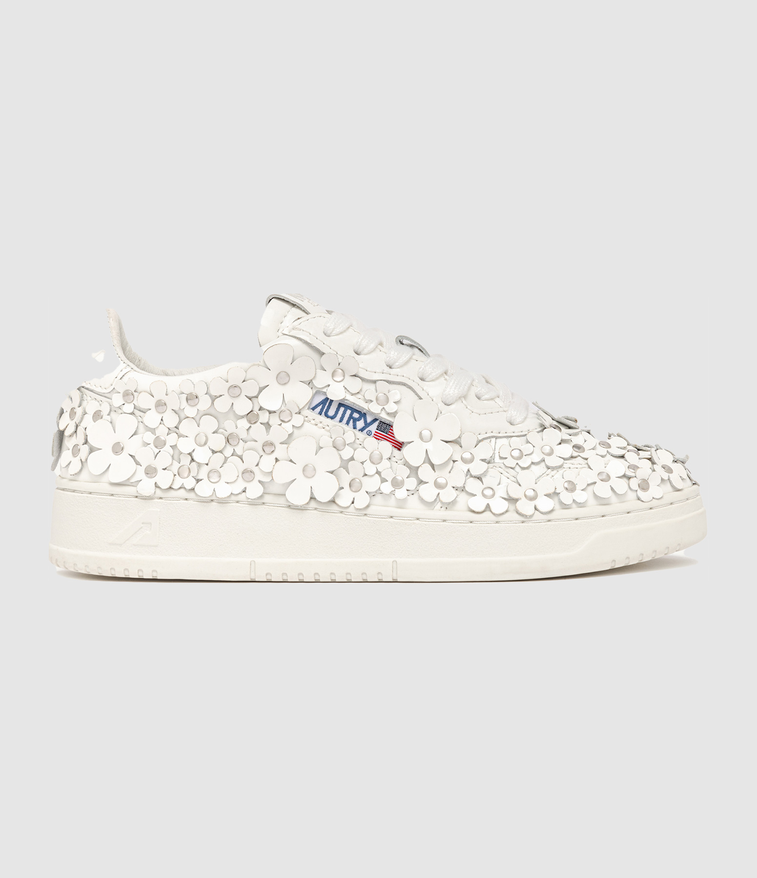Baskets Medalist Low Femme Patent Flower White, Capsule Flash