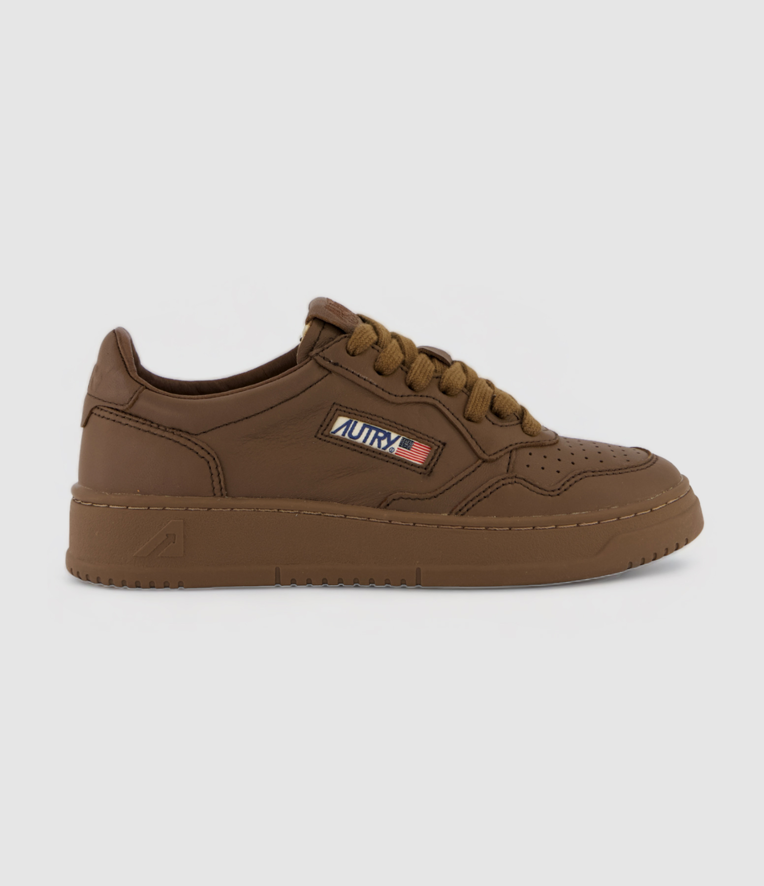 Baskets Medalist Cuir Marron Patridge Mat