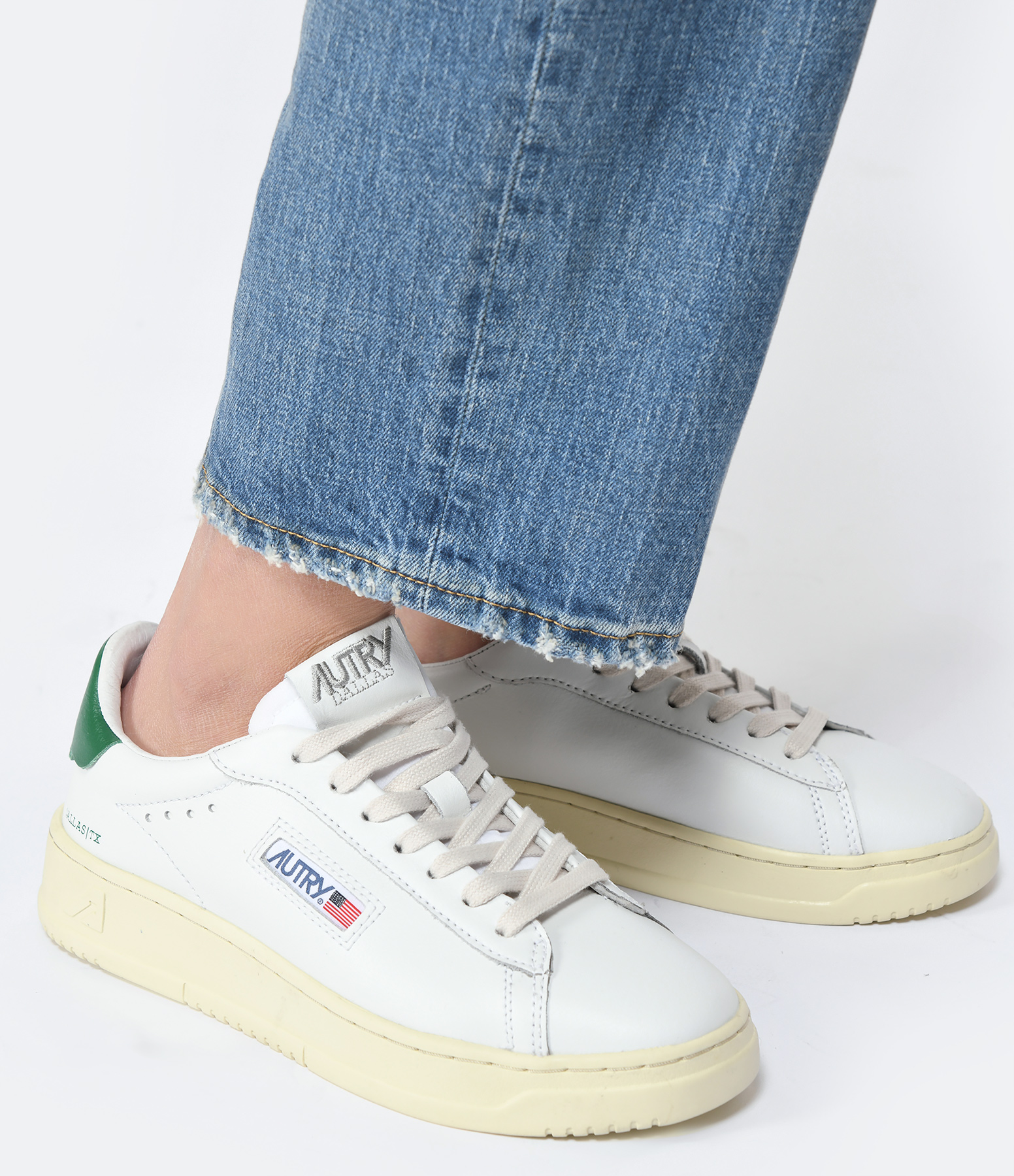 Baskets Dallas Cuir Blanc, Vert Amazon