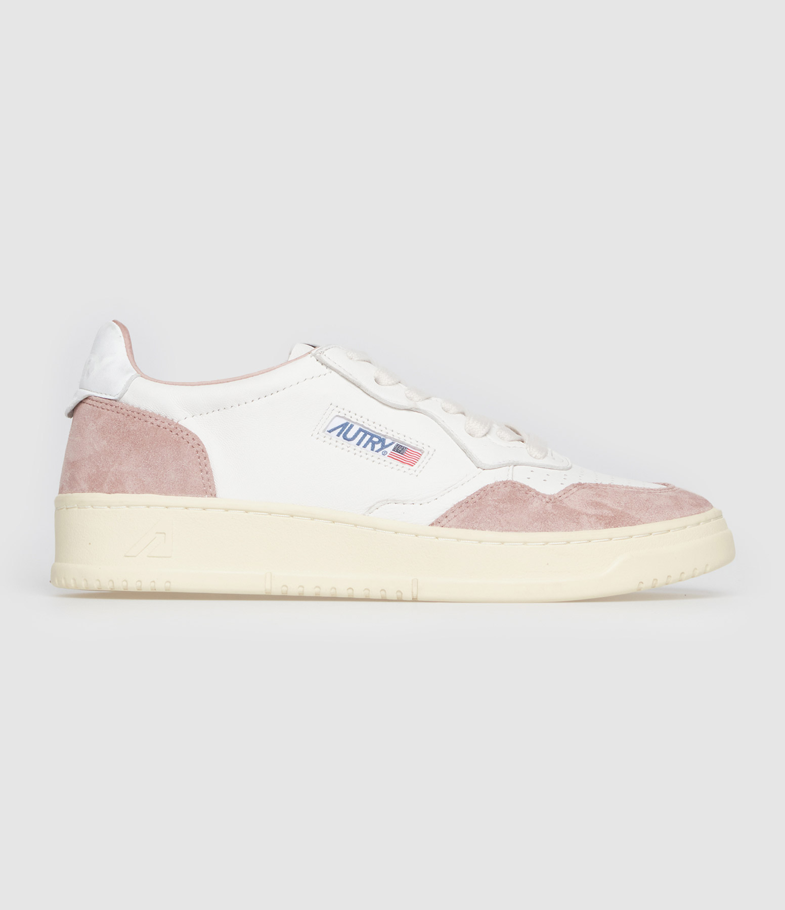 Baskets Medalist Cuir Blanc, Mauve