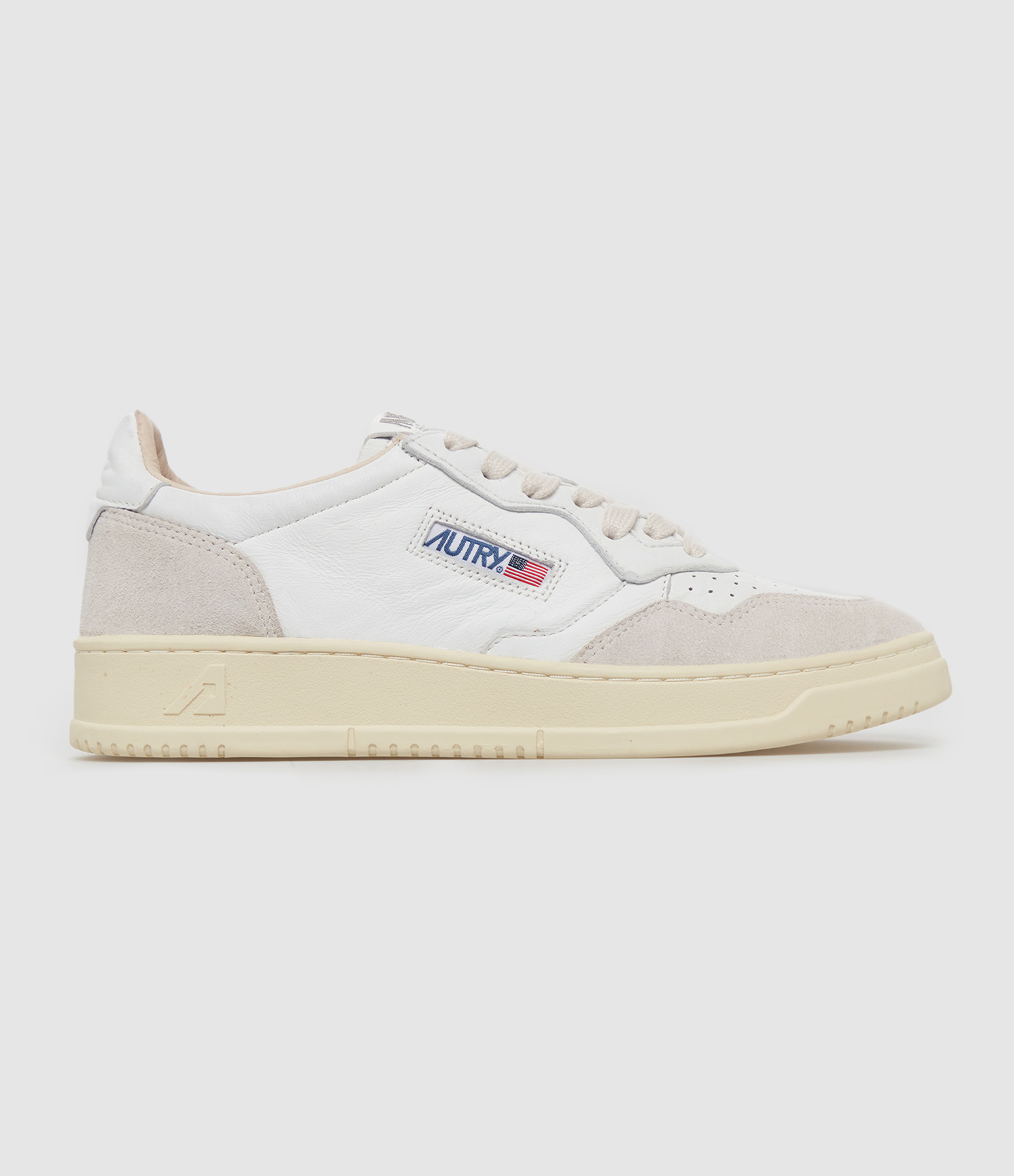 Baskets Medalist Cuir Blanc, Beige, Blanc