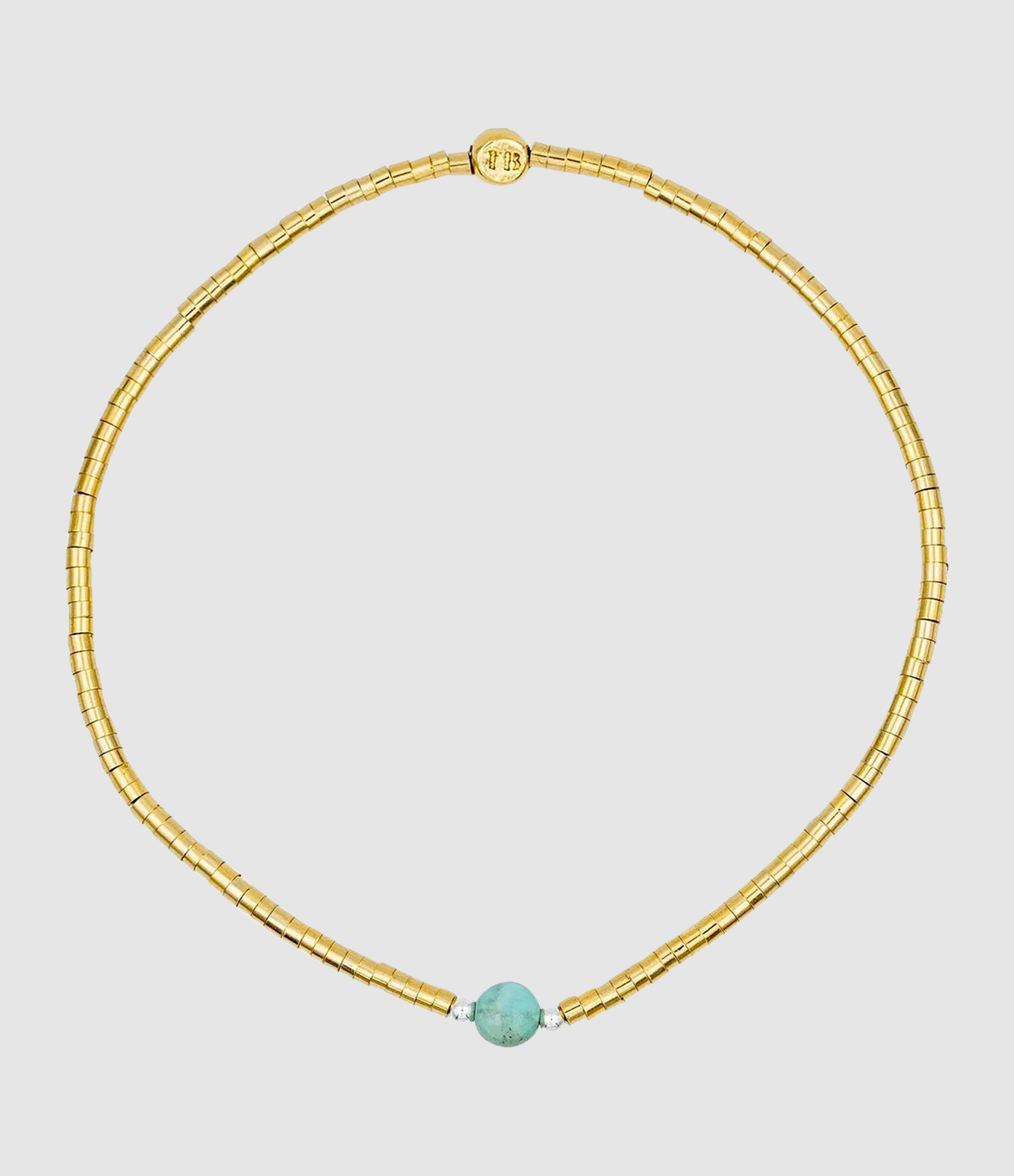 Bracelet 1 Tour Ava 1 Amazonite Gold 16 cm