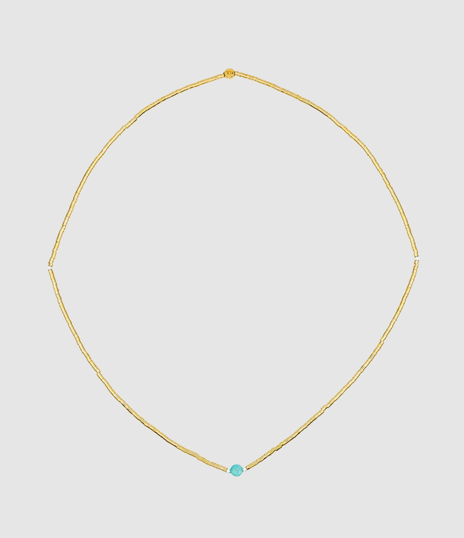 Collier Ras De Cou Ava Gold Amazonite Gold 38 cm