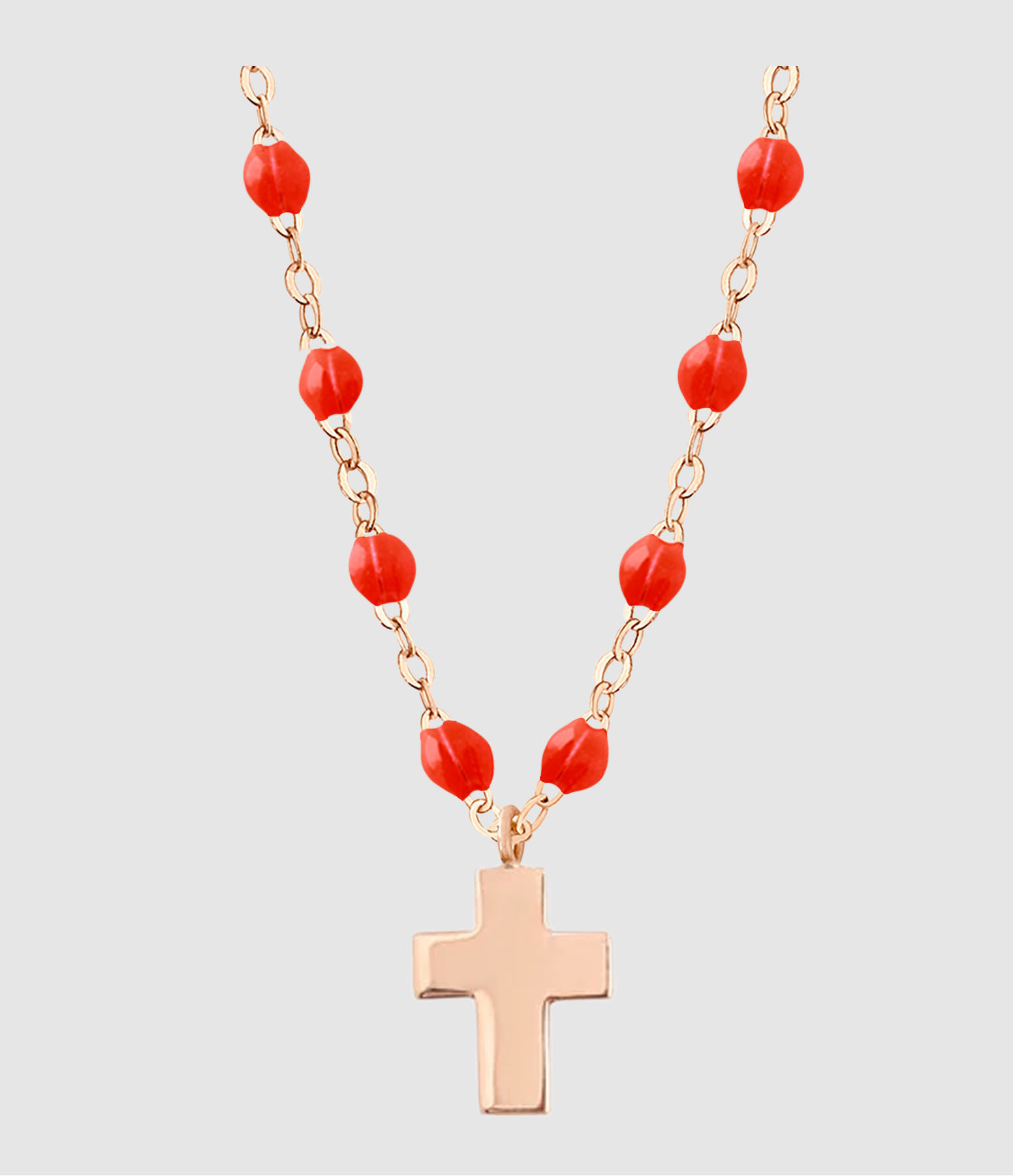Collier Croix Résine Or 