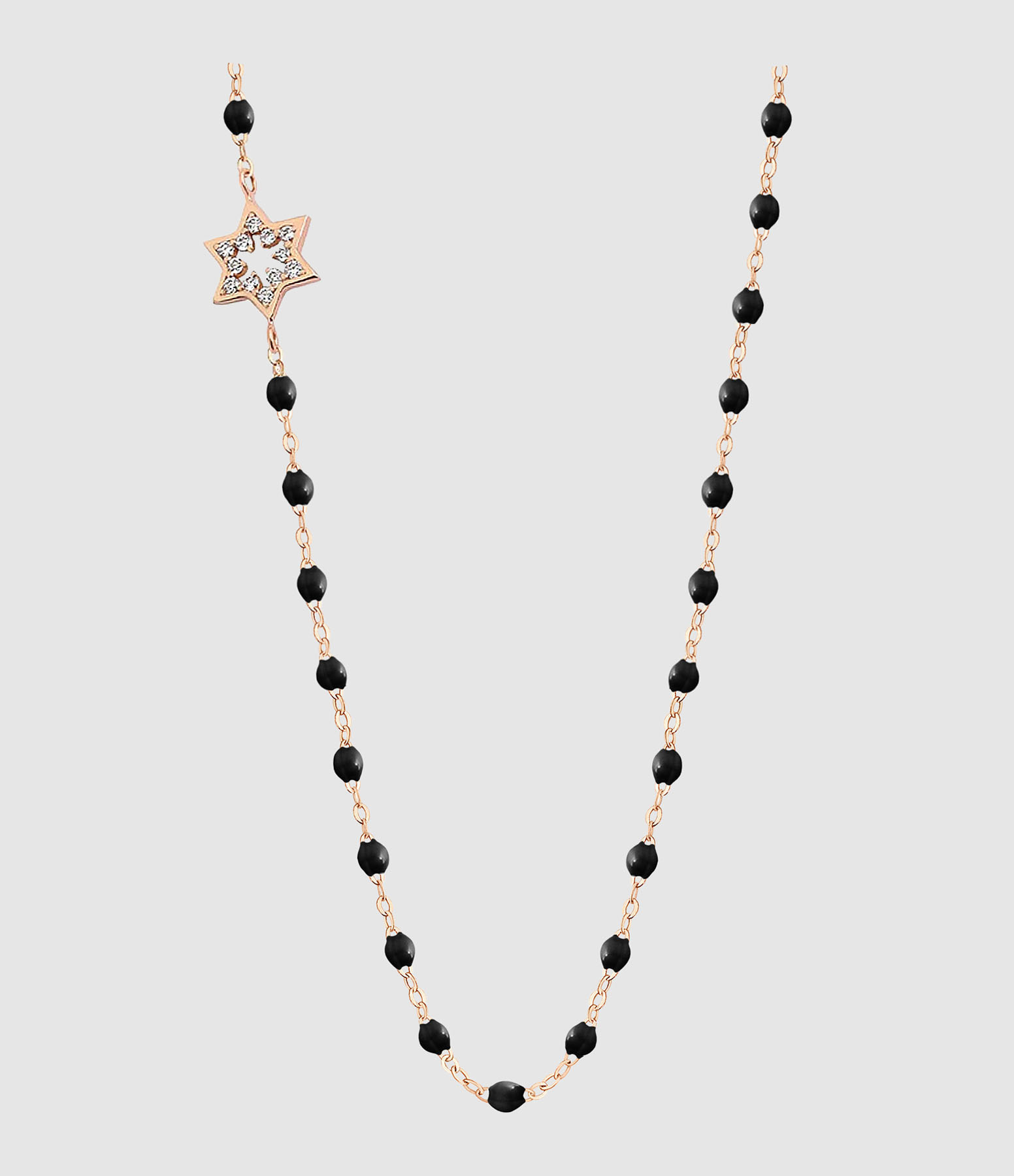 Collier Intra Étoile de David Diamants Résine Or