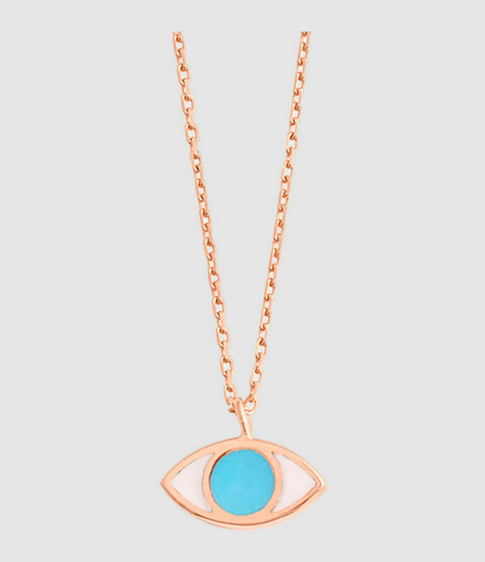 Collier Eye Turquoise Chaîne Or