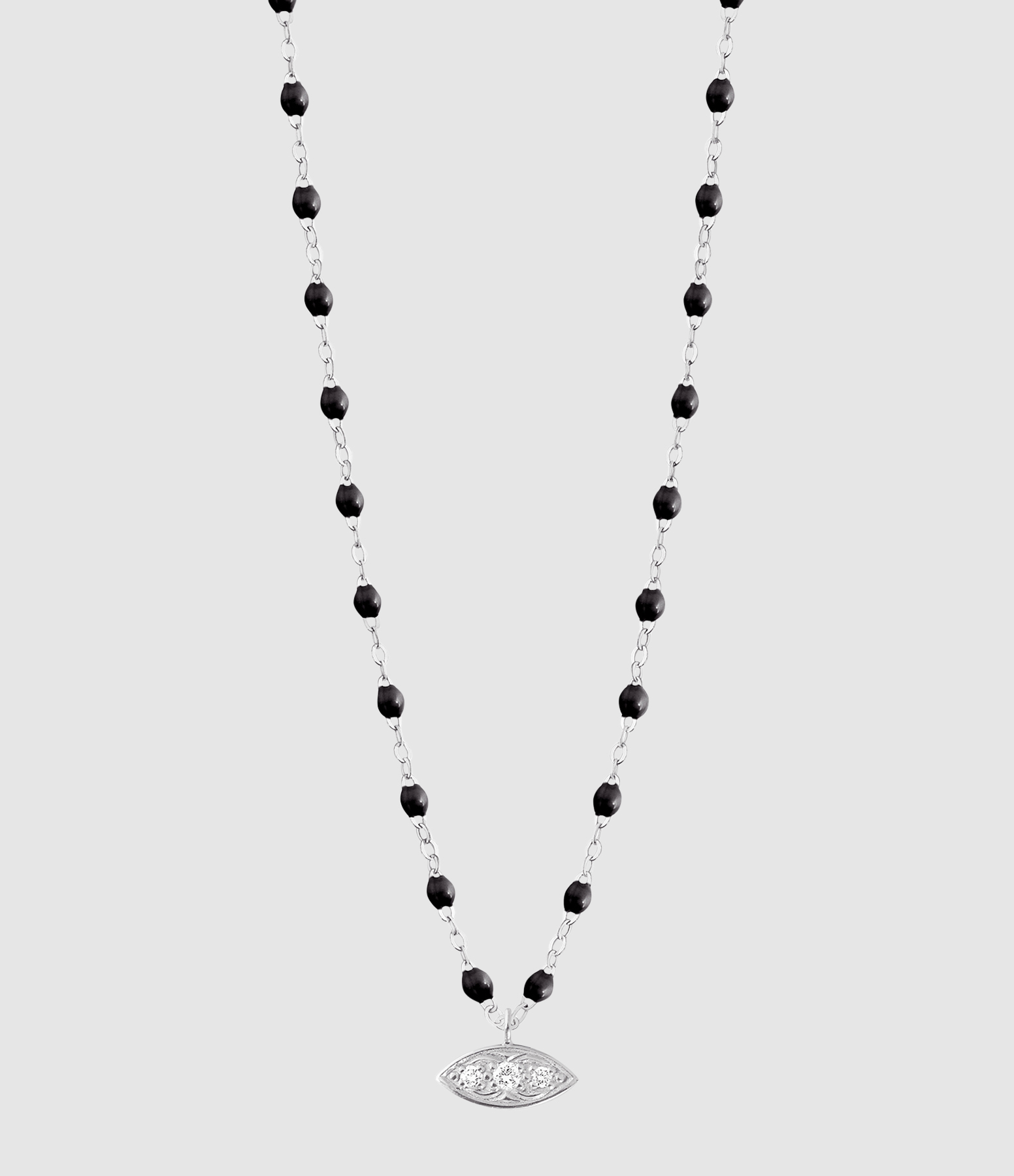 Collier Clin d'oeil Or Blanc Diamants 42cm