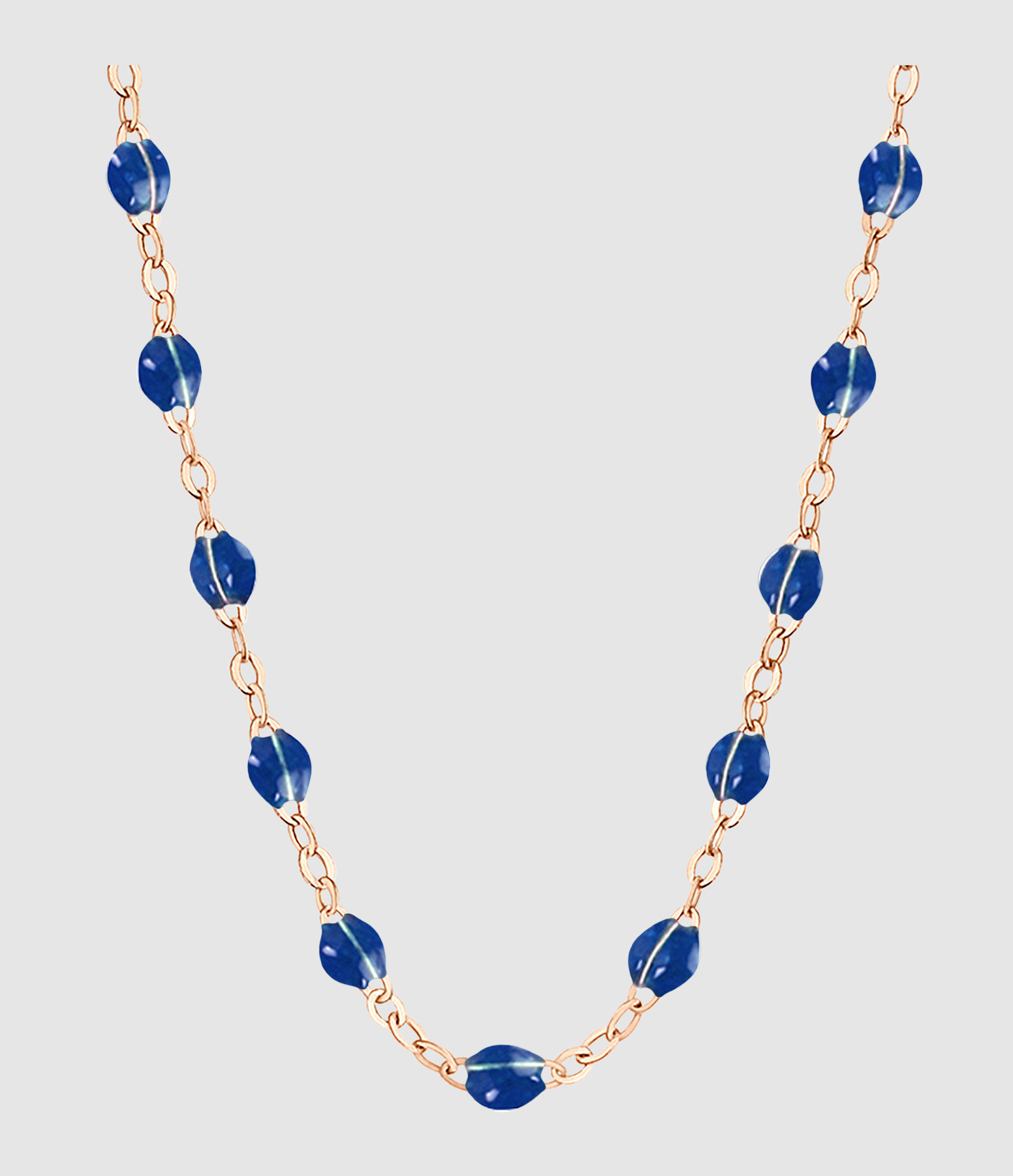 Collier Enfant Perles Résine Or, 33 cm
