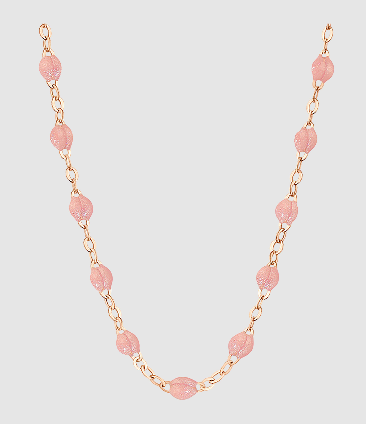 Sautoir Classique Perles Résine Or, 120 cm
