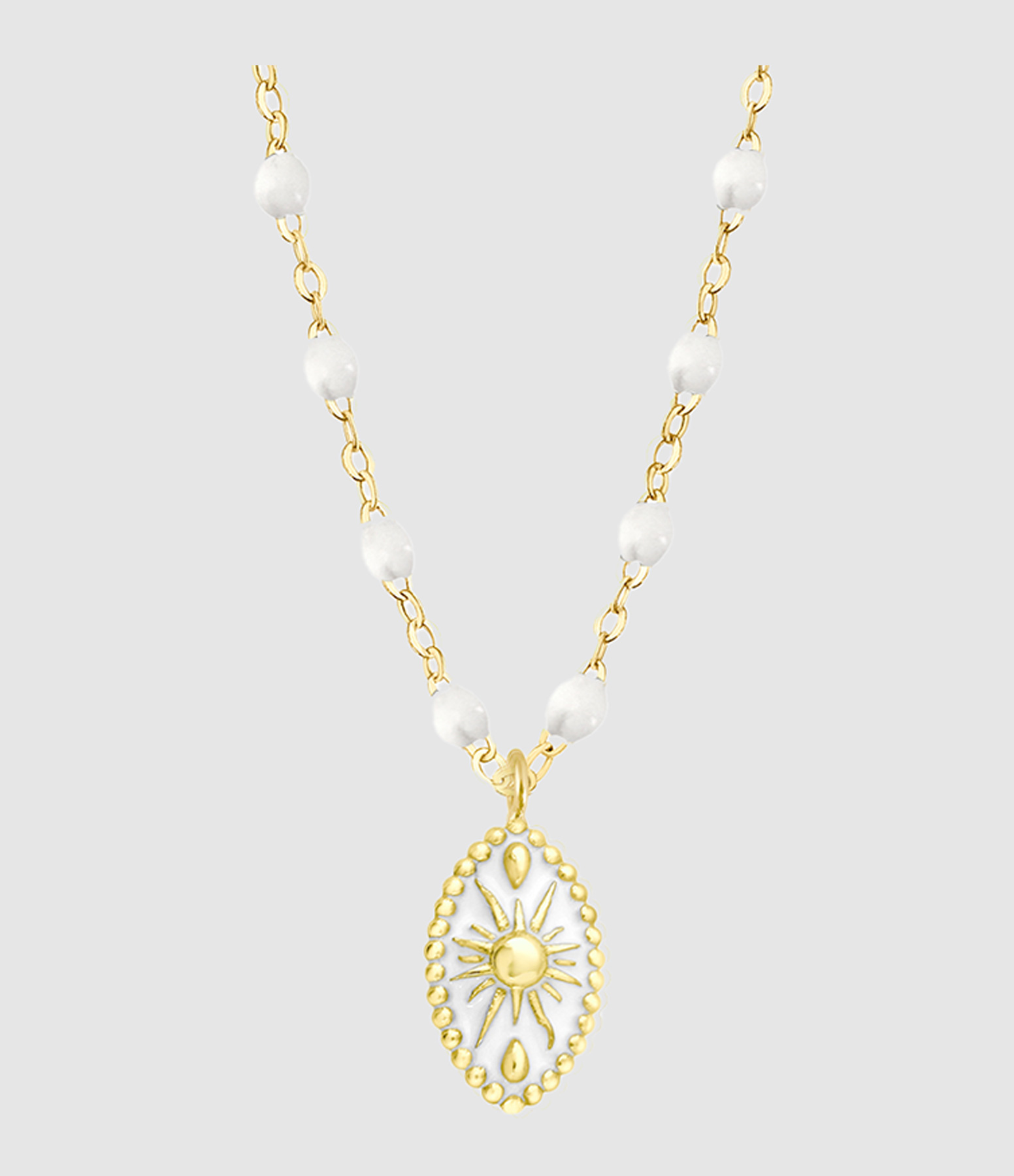 Collier Karma Résine Or Jaune