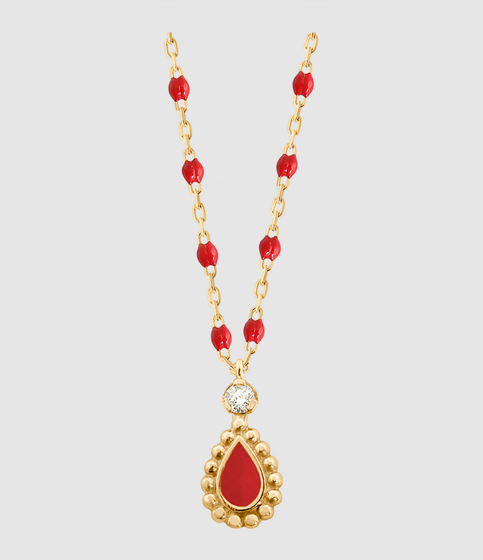 Collier Lucky Cashmere Diamant Mini Résine Or Jaune
