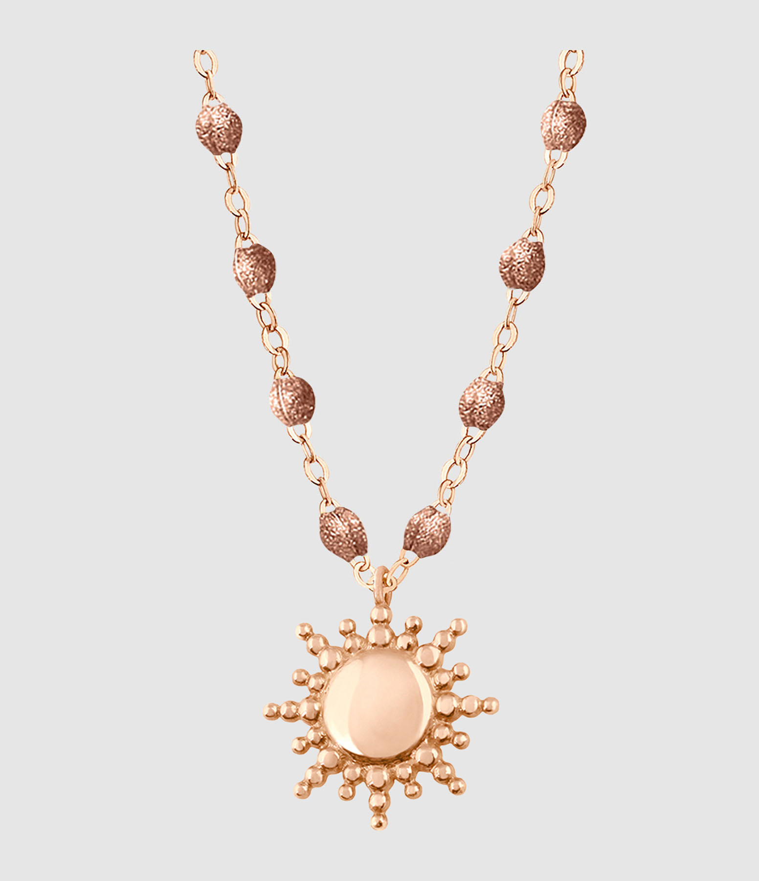 Collier Soleil Résine Or Rose