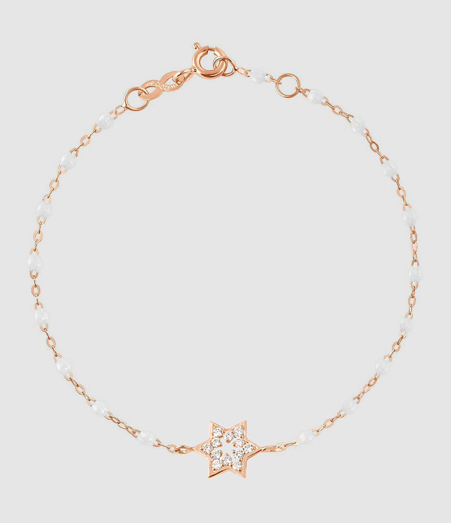 Bracelet Étoile de David Diamants Résine Or