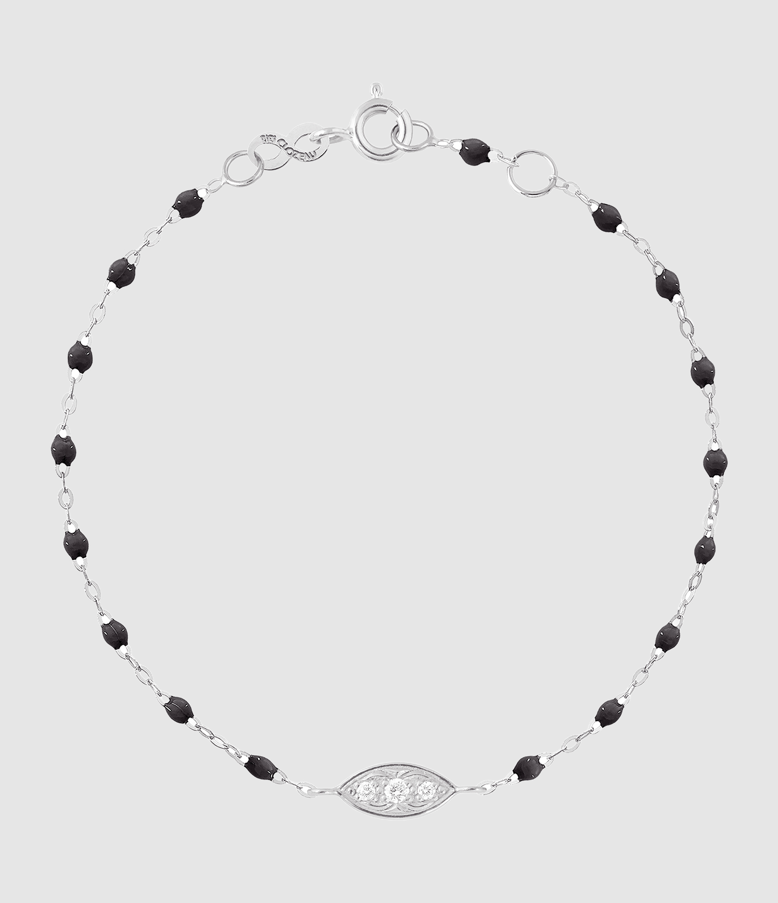 Bracelet Clin d'oeil Or Blanc Diamants 17cm