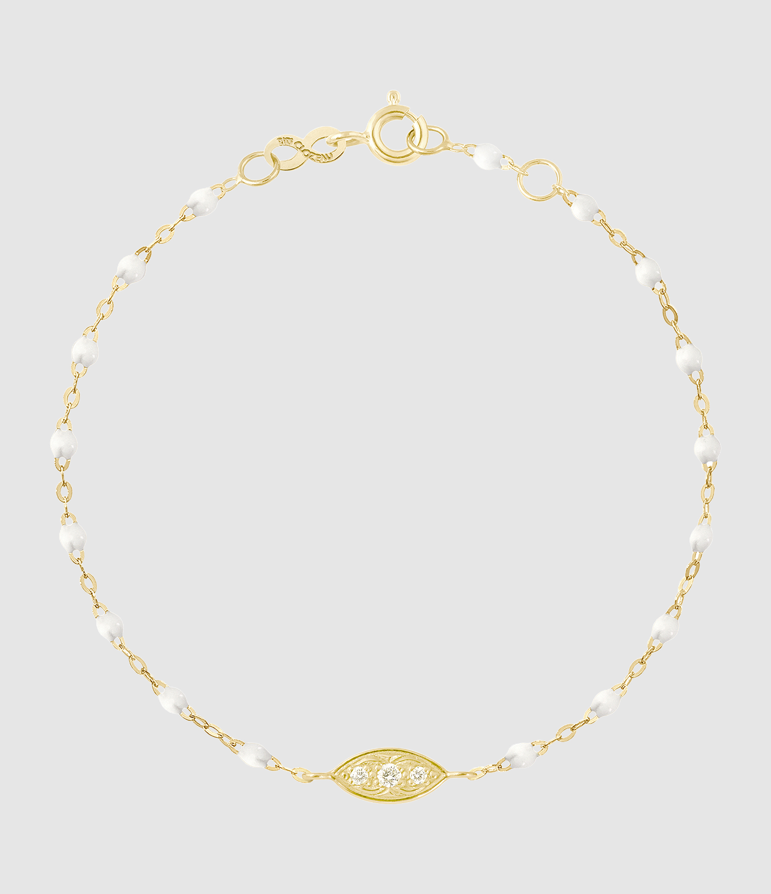 Bracelet Clin d'oeil Or Jaune Diamants 17cm