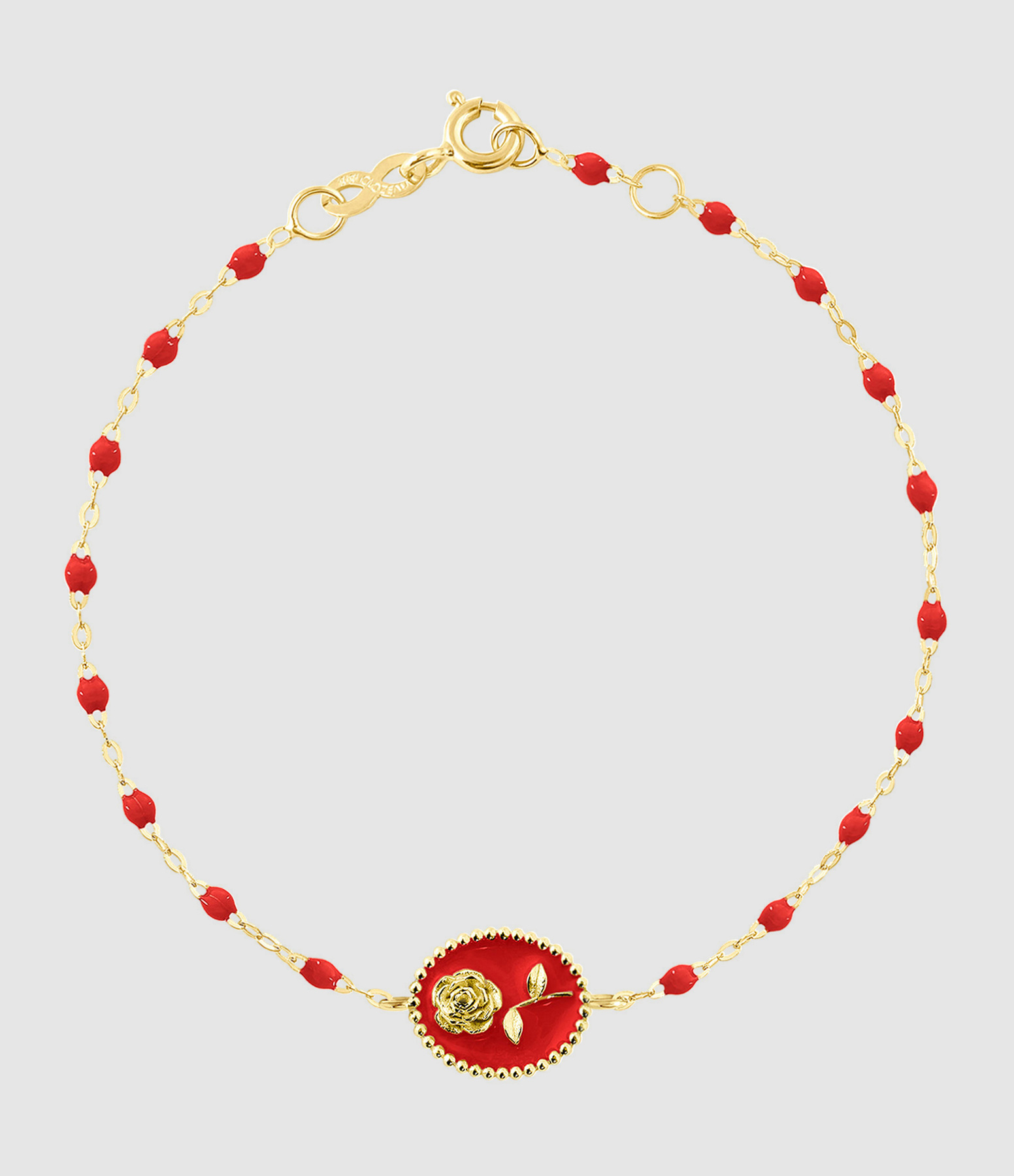Bracelet Rose Résine Or Jaune