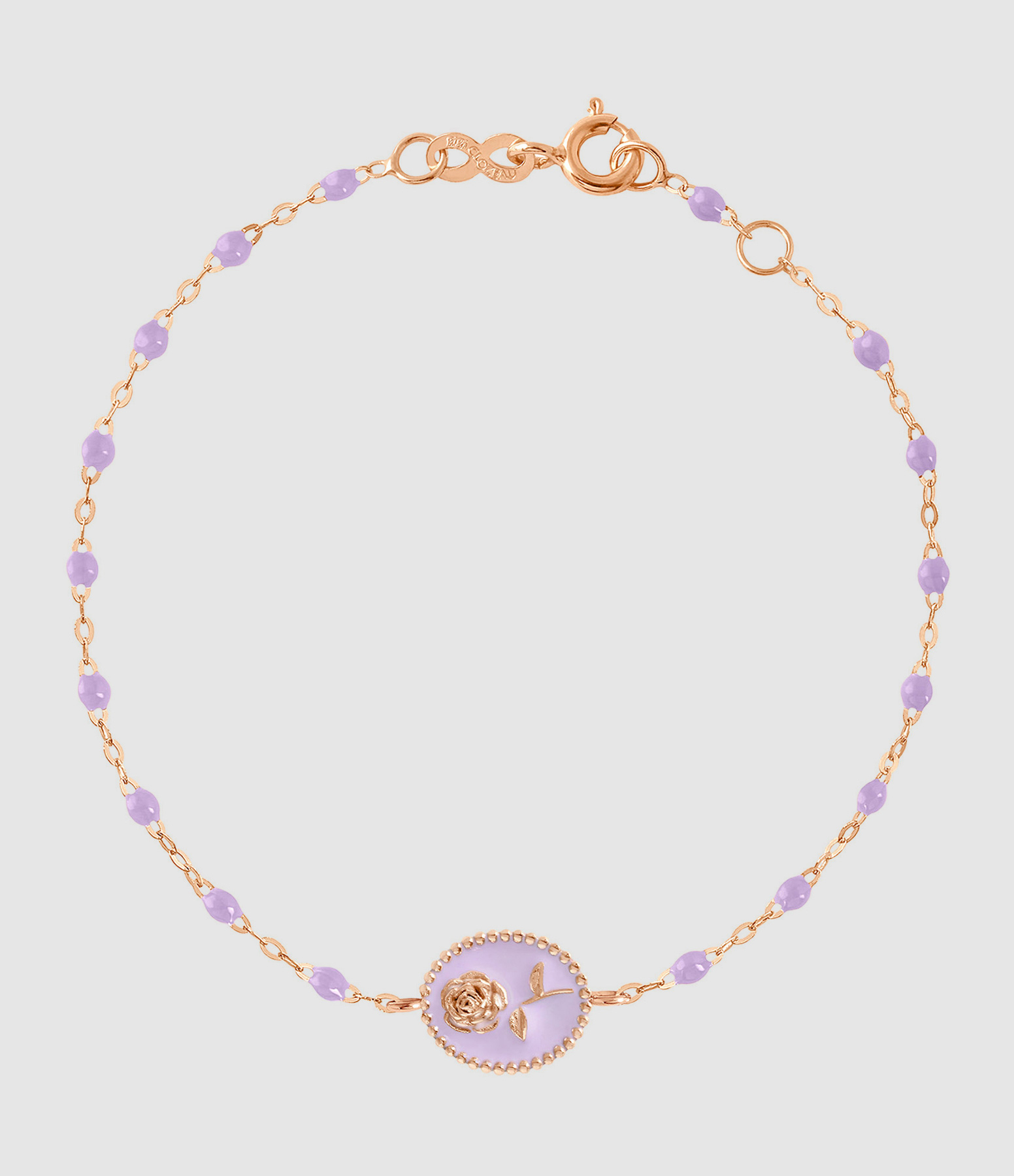 Bracelet Rose Résine Or Rose