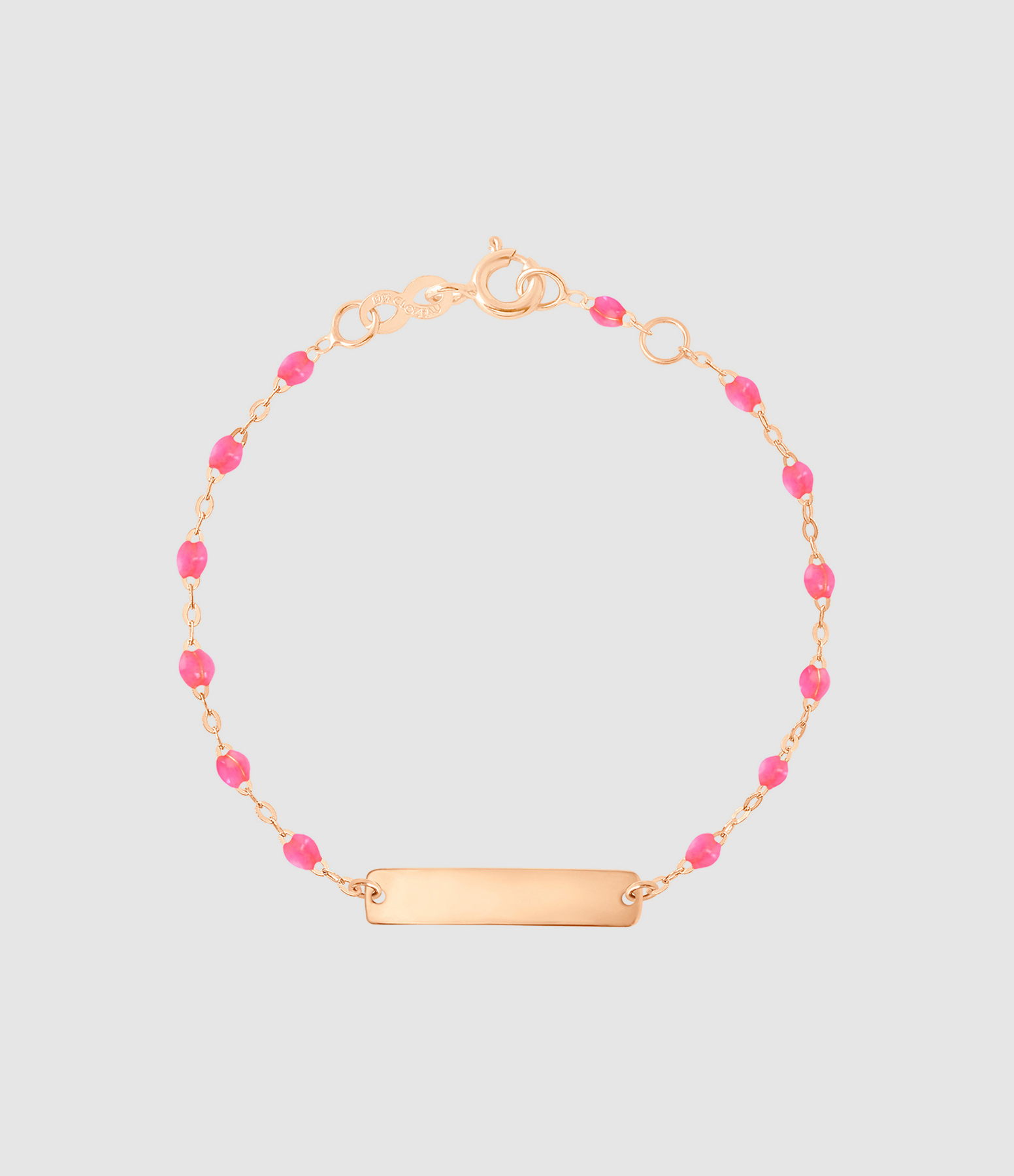 Bracelet Enfant Plaque Rectangle Résine Or, 13 cm