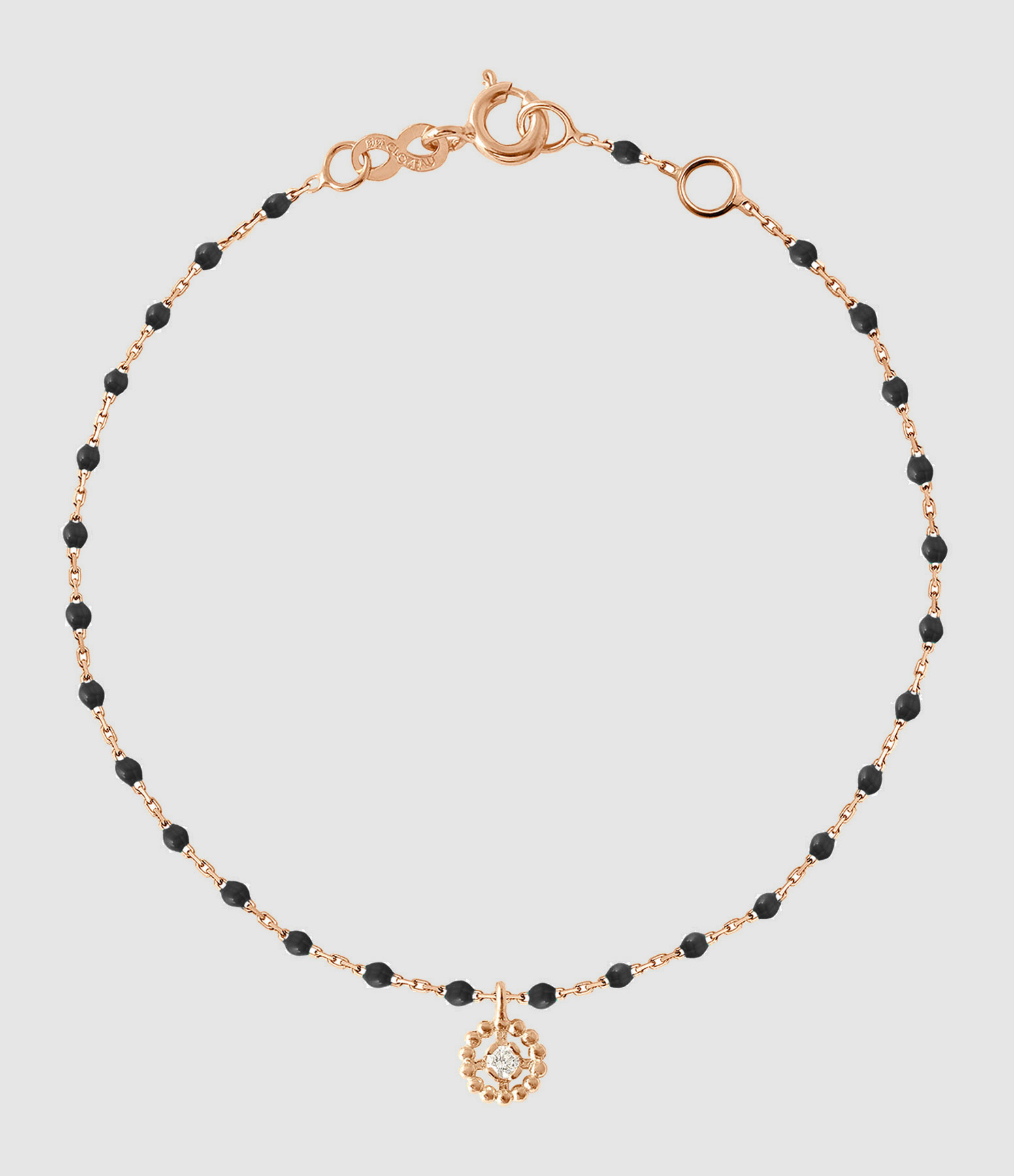 Bracelet Lucky Puce Diamant Mini Résine Or
