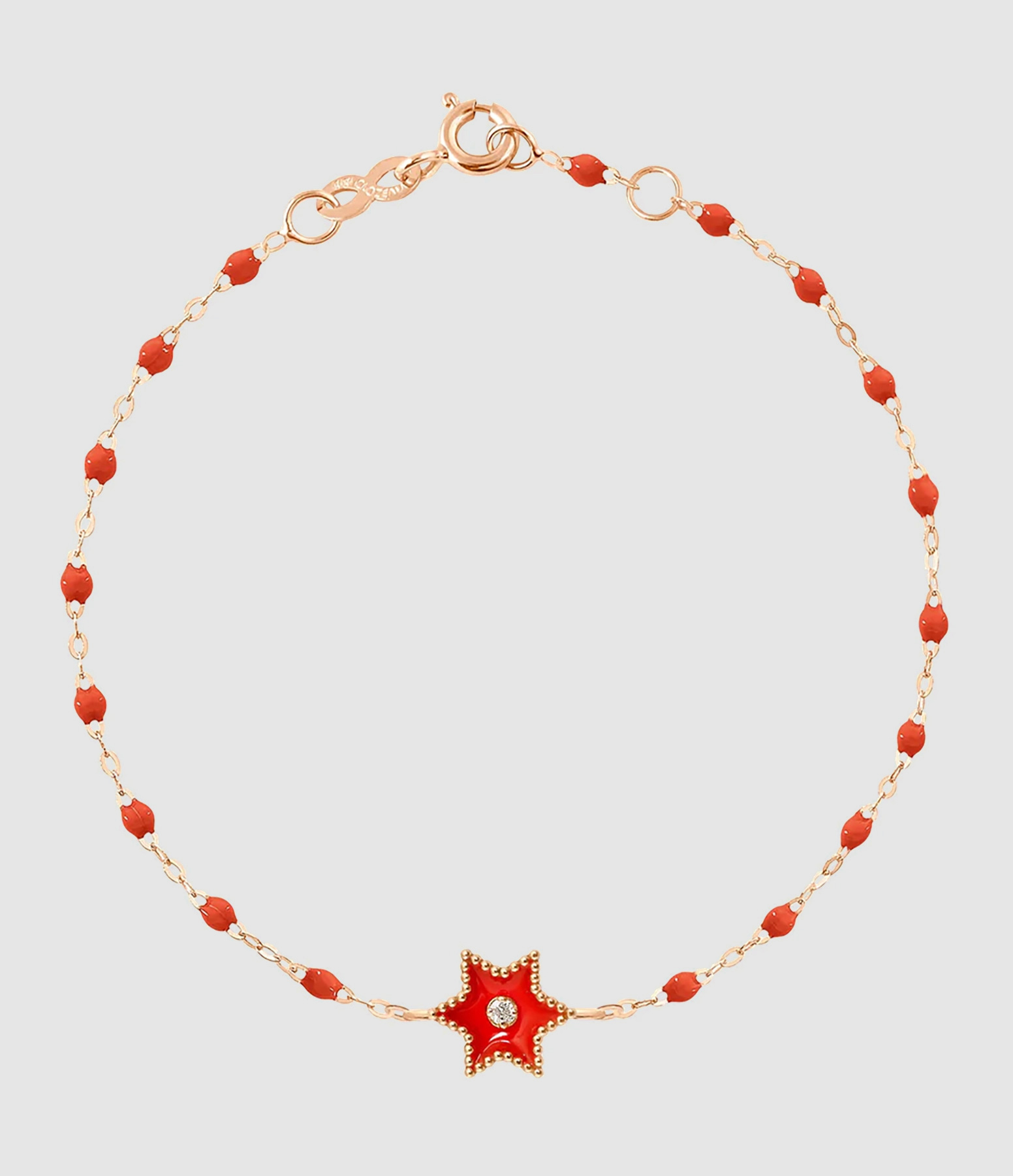 Bracelet Étoile Diamants Résine Or Rose