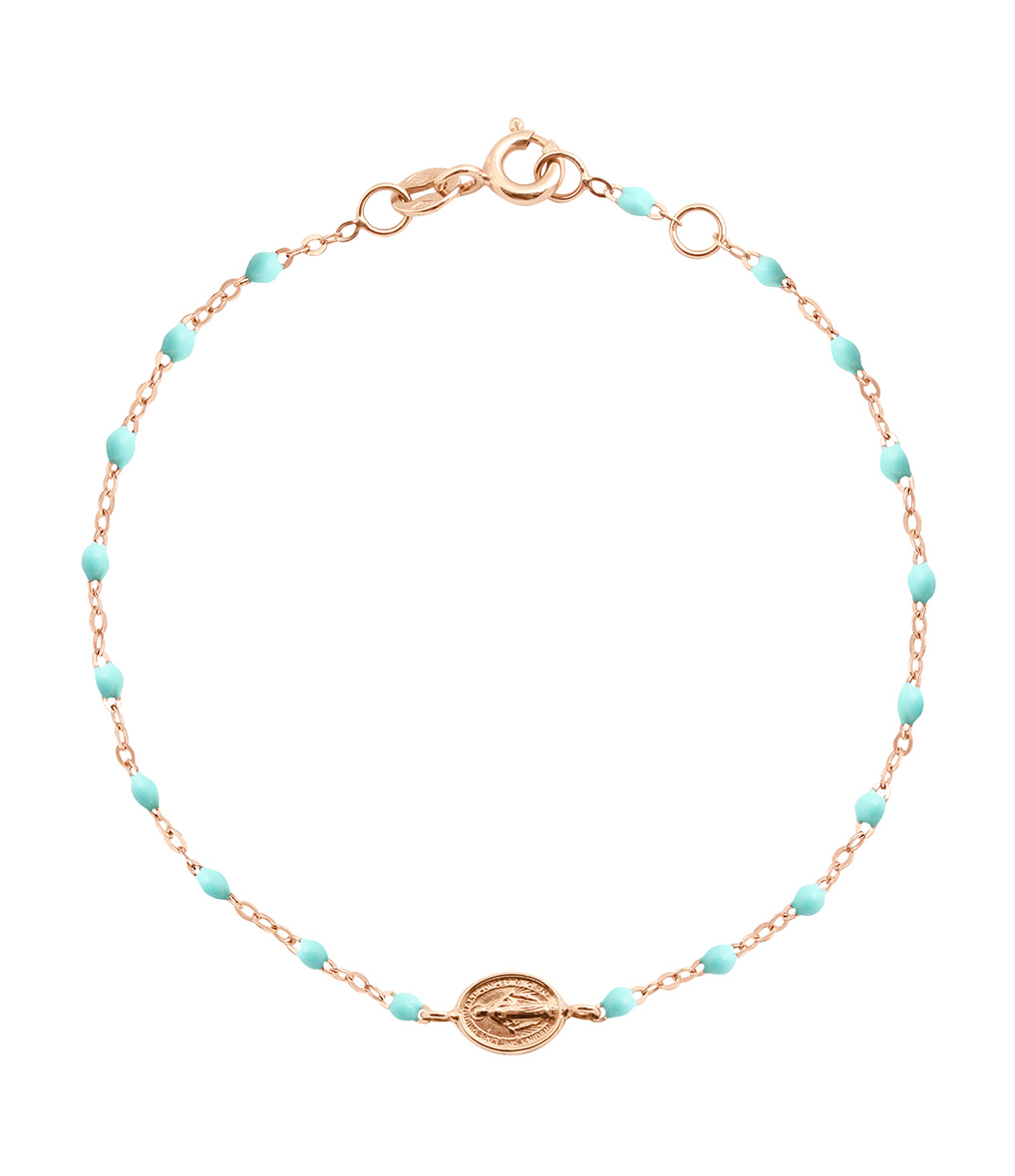 Bracelet Madone Perles Résine Or, Enfant / Bébé