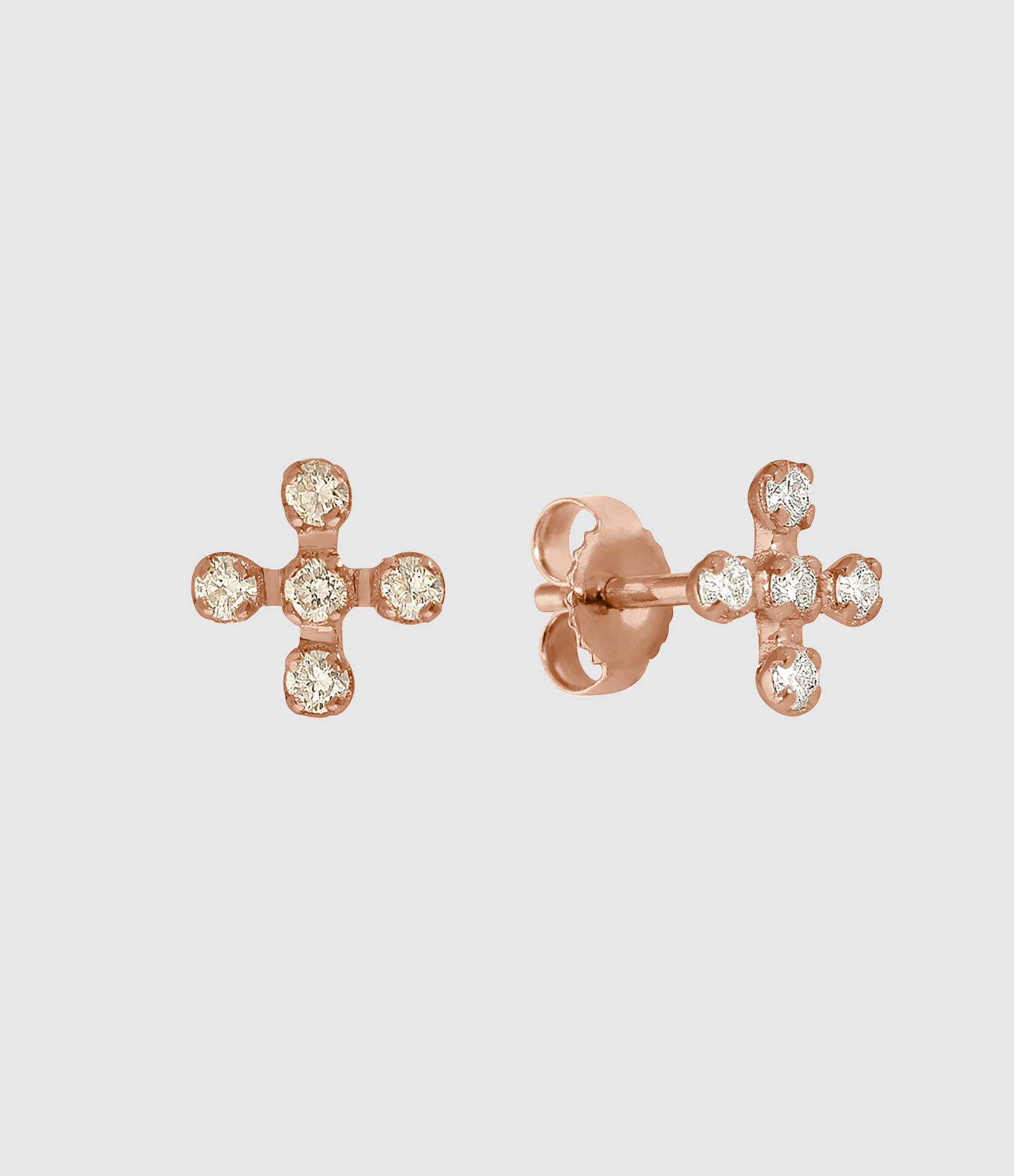 Boucles d'oreilles Spark Or Rose Diamants