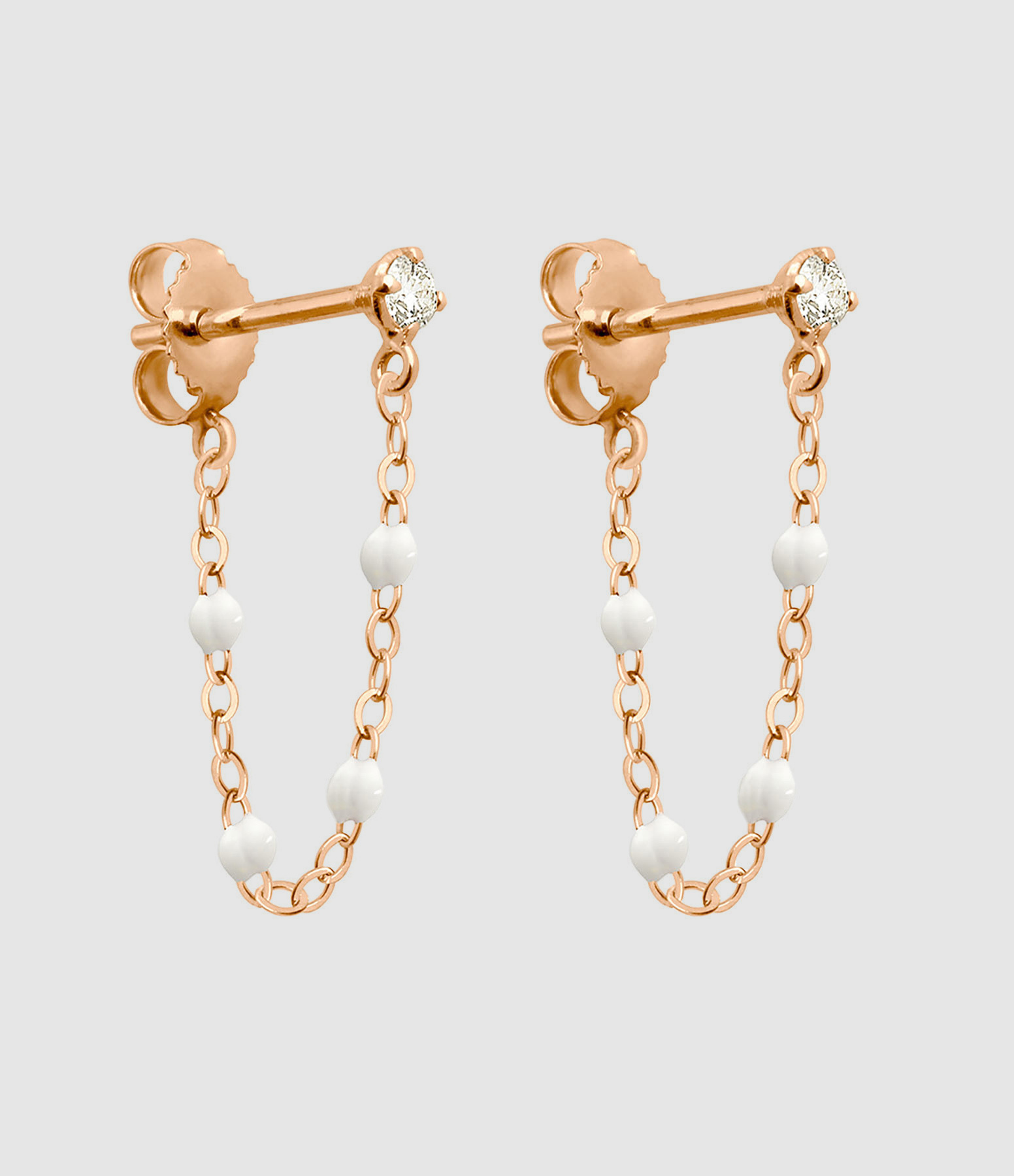 Boucles d'oreilles Boucle Diamant Or Rose