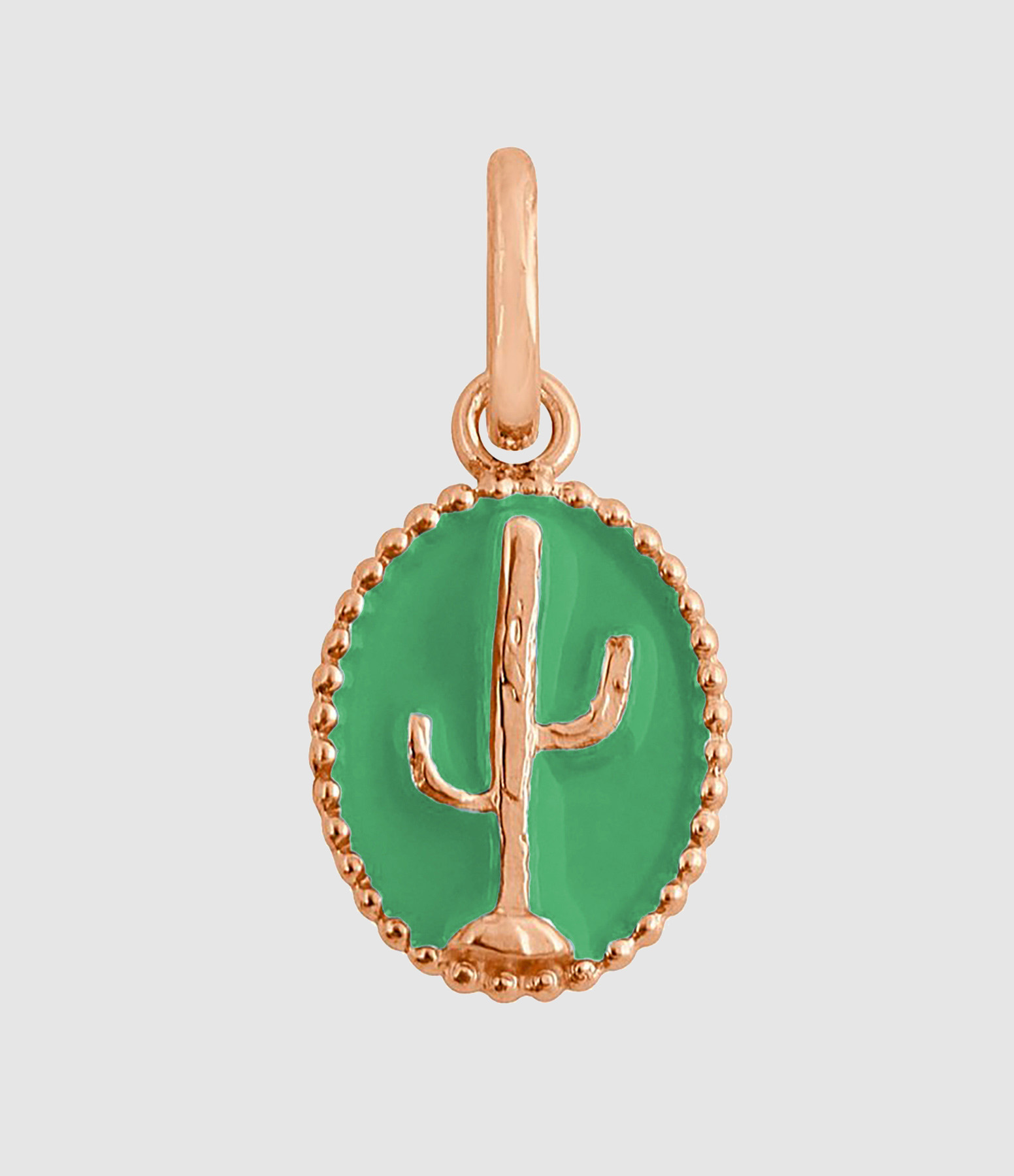 Pendentif Cactus Résine Or 