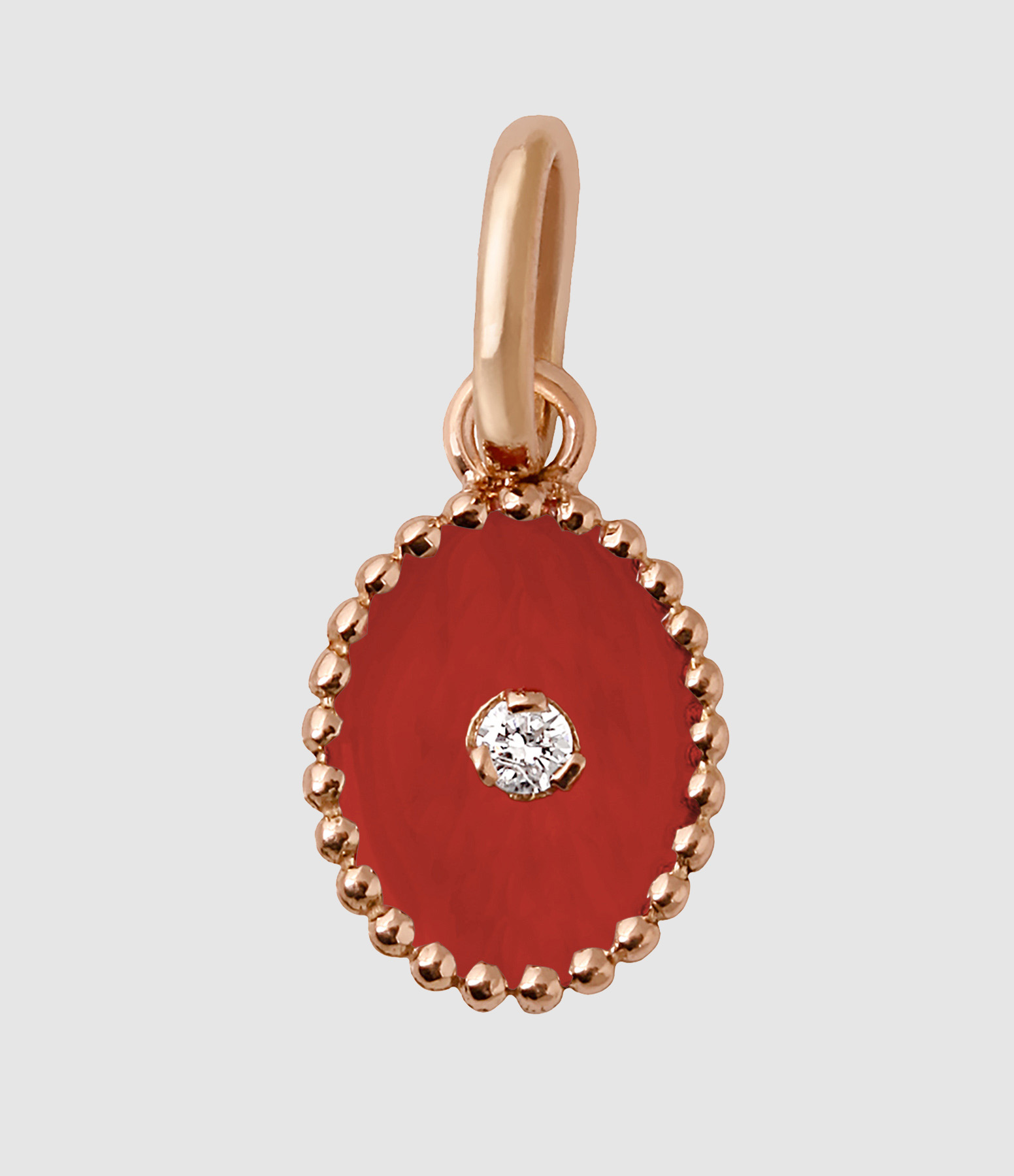 Pendentif Étoile du Nord Ovale Résine Diamant Or