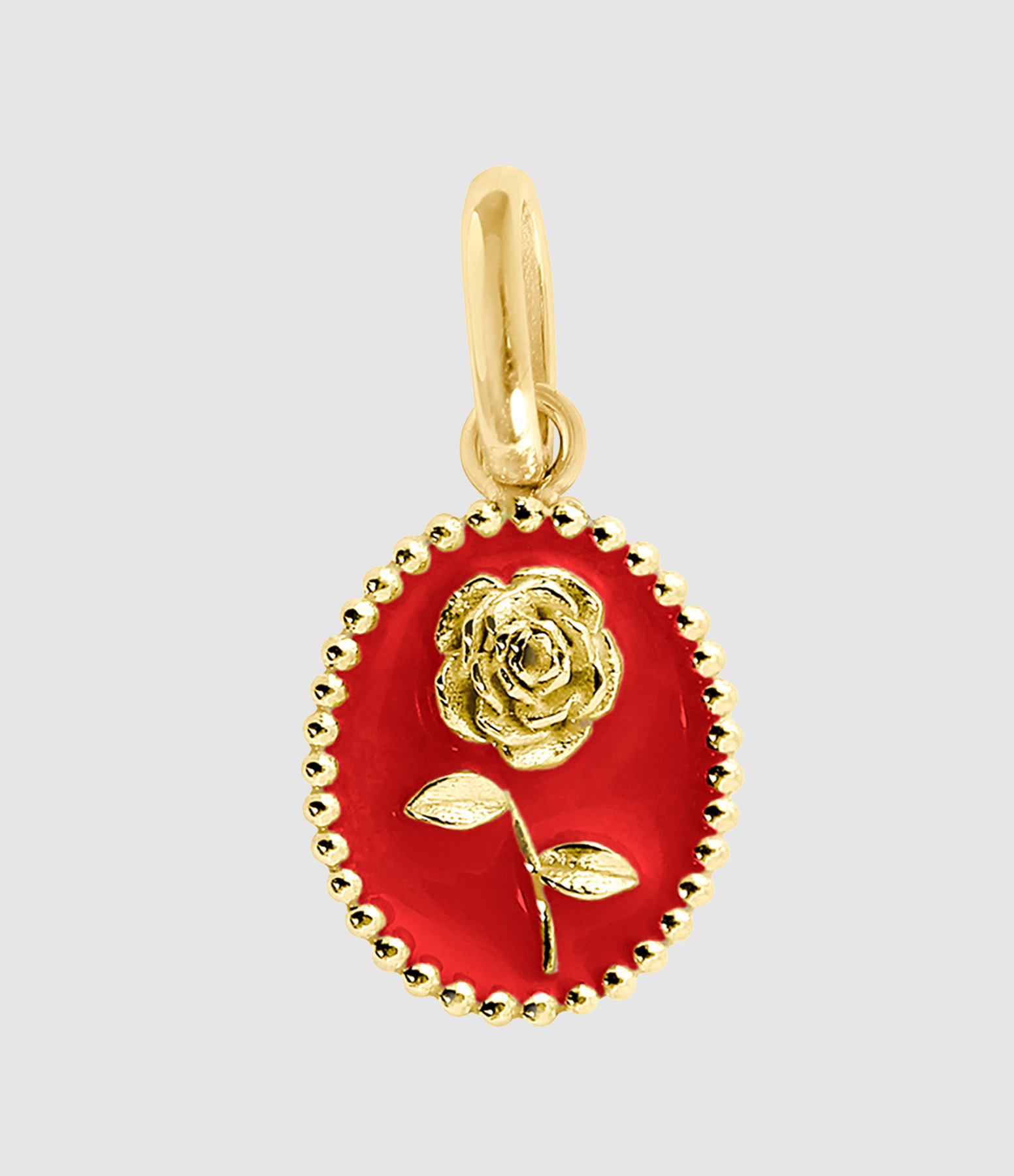 Pendentif Rose Voyage Résine Or Jaune