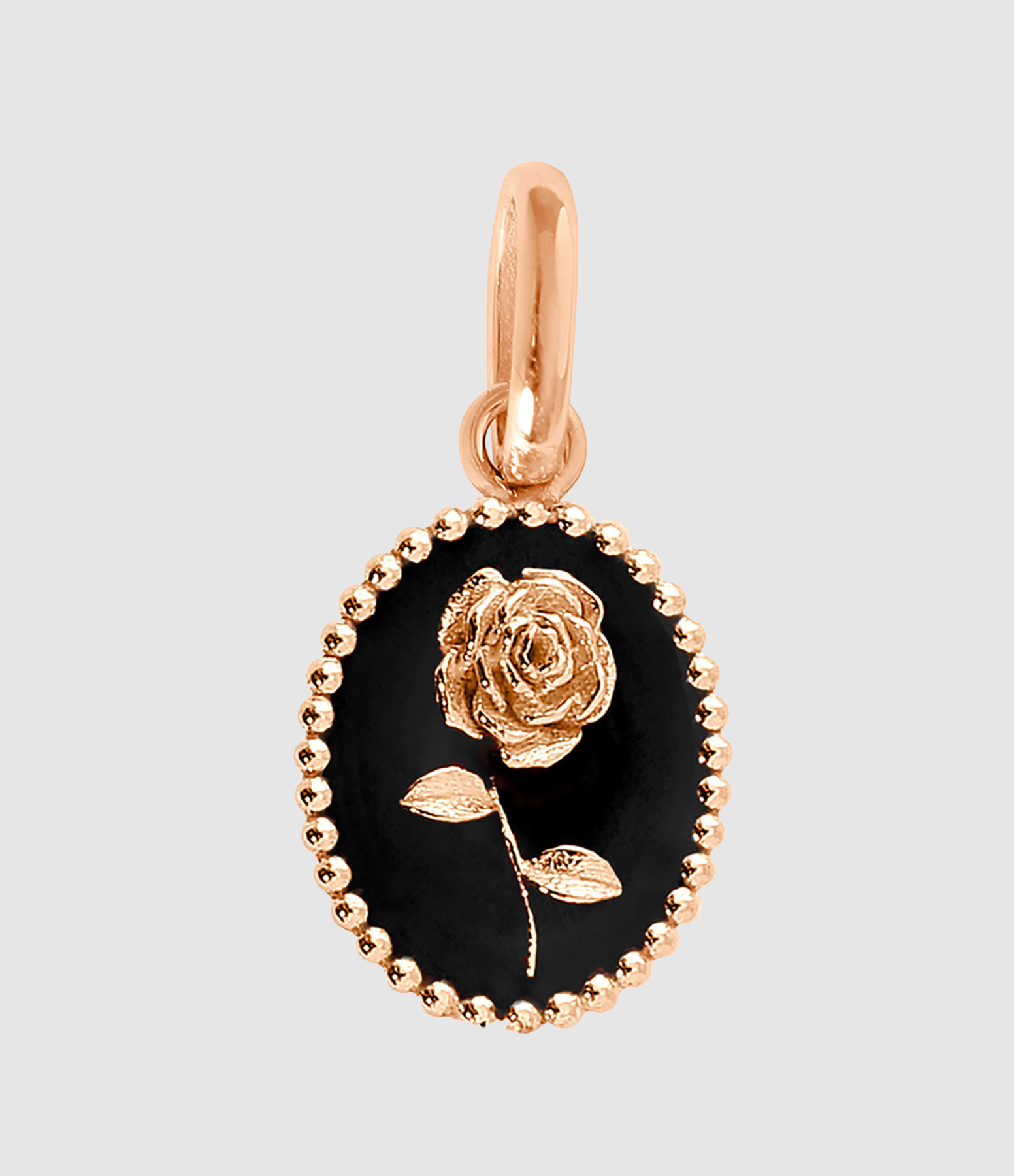 Pendentif Rose Voyage Résine Or Rose