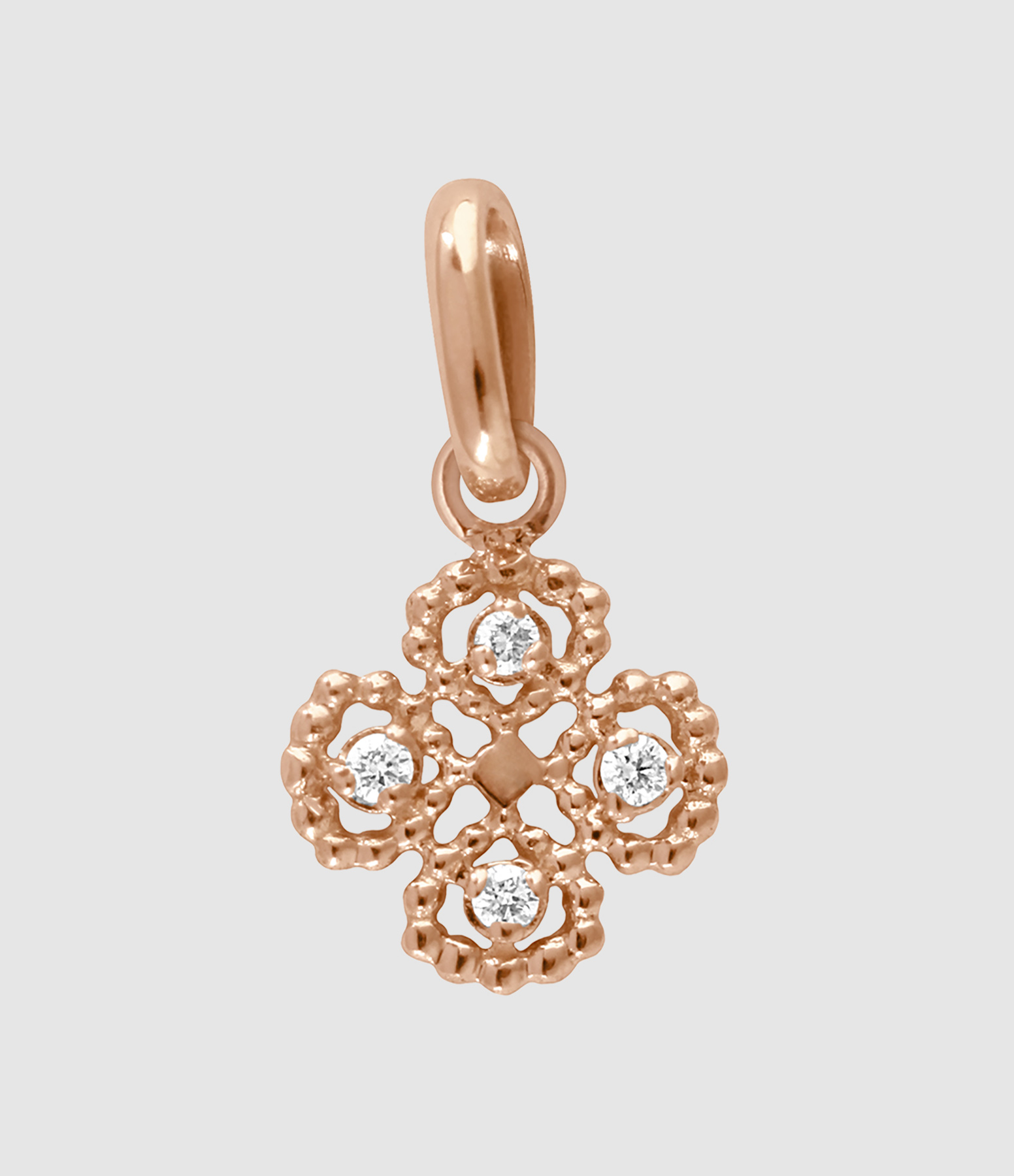 Pendentif Lucky Trèfle Diamants Or