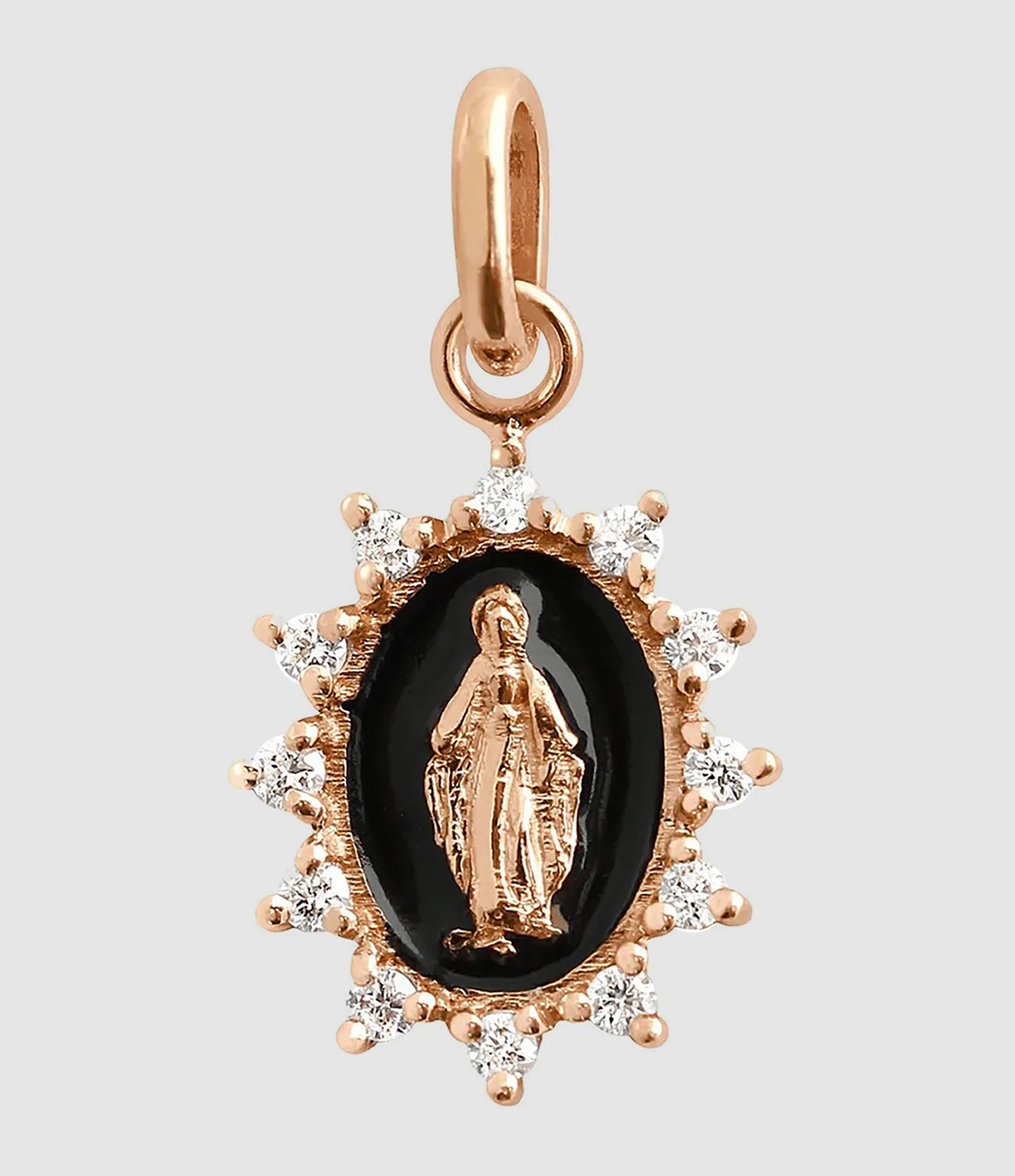 Pendentif Madone Suprême GM Diamants Or